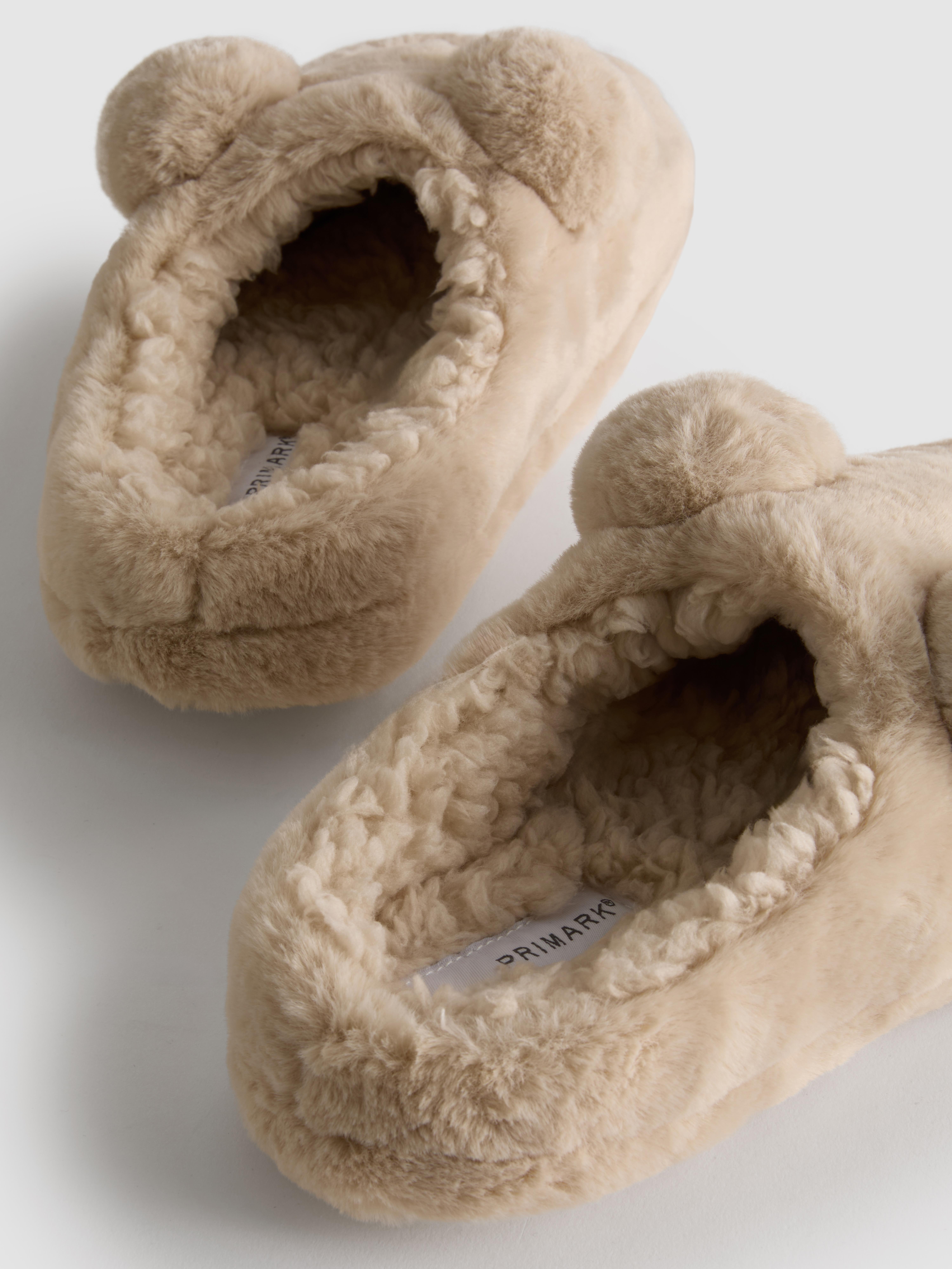 Teddy Bear Mule Slippers