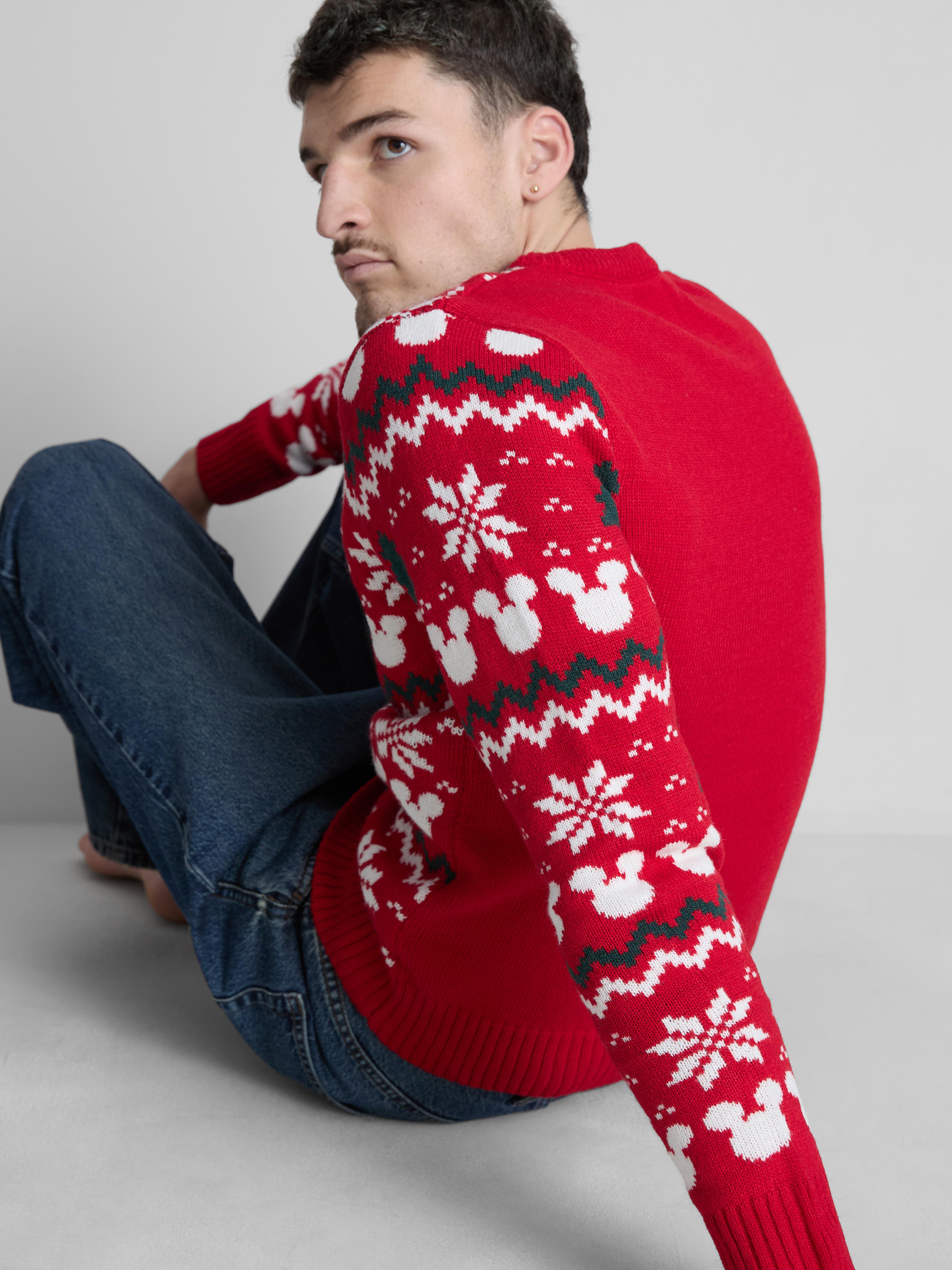 Men's Disney's Mickey Mouse Fair Isle Family Christmas Sweater