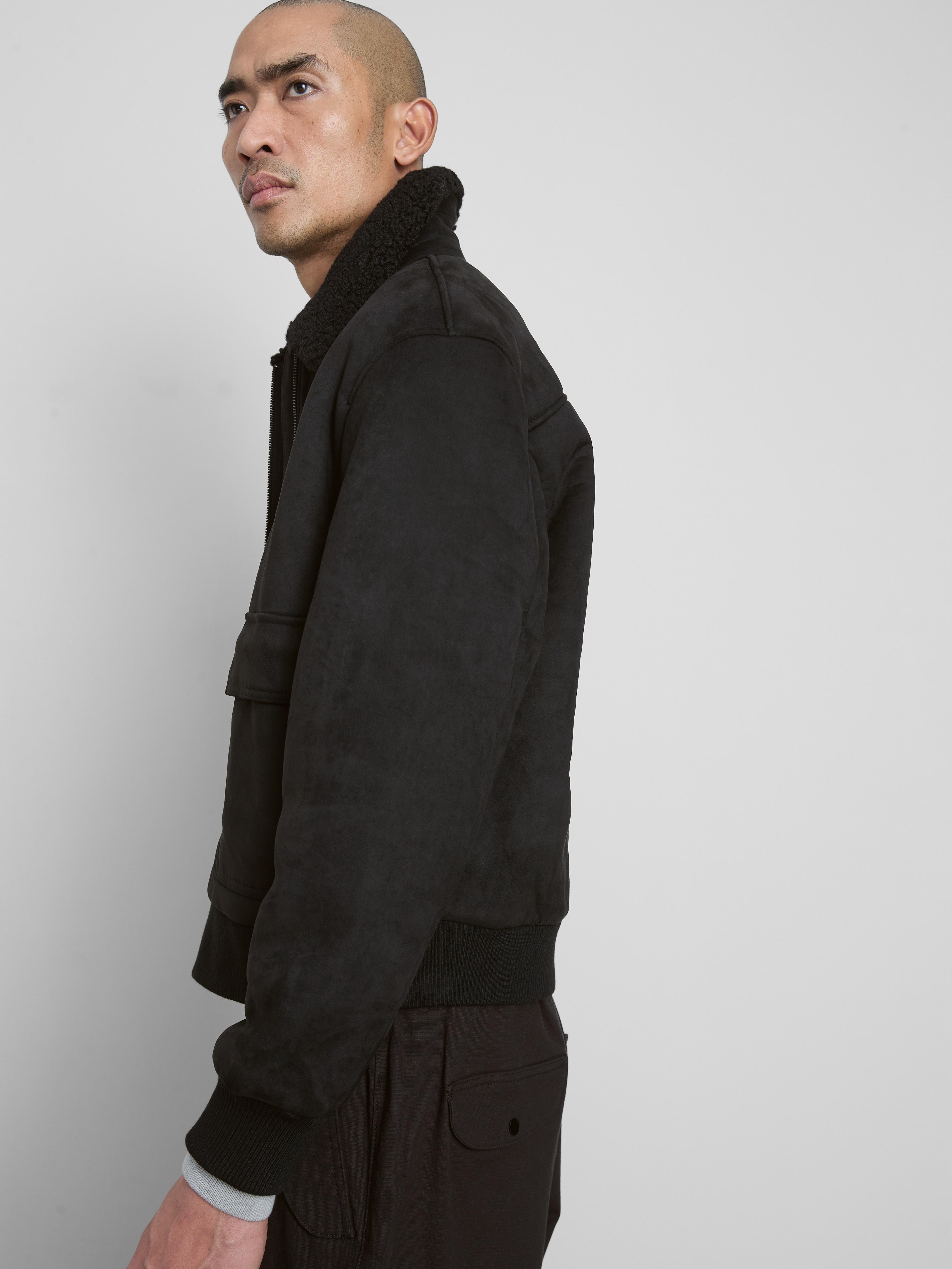 Faux Suede Zip-Up Jacket