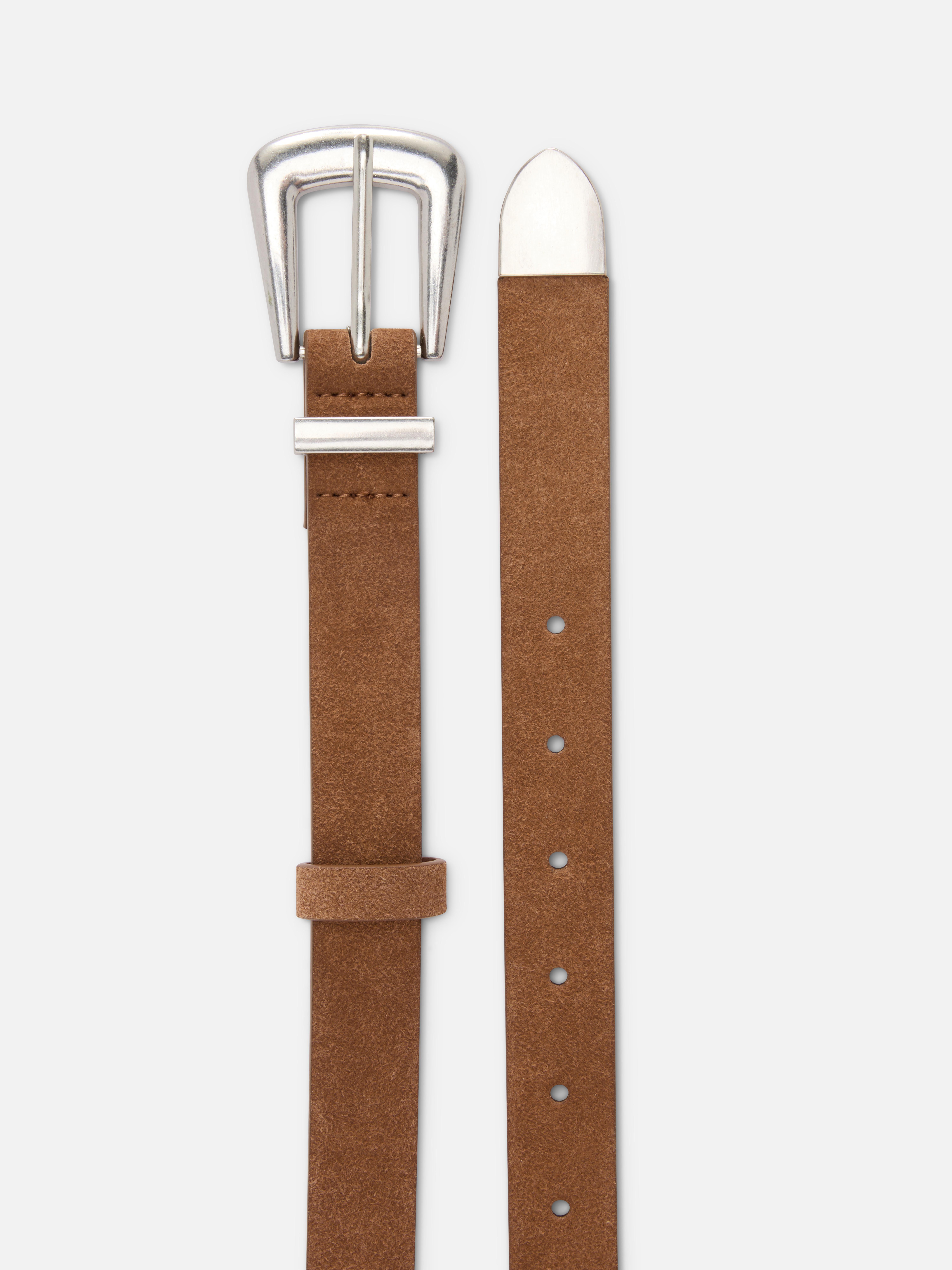 Suede Statement Buckle Belt