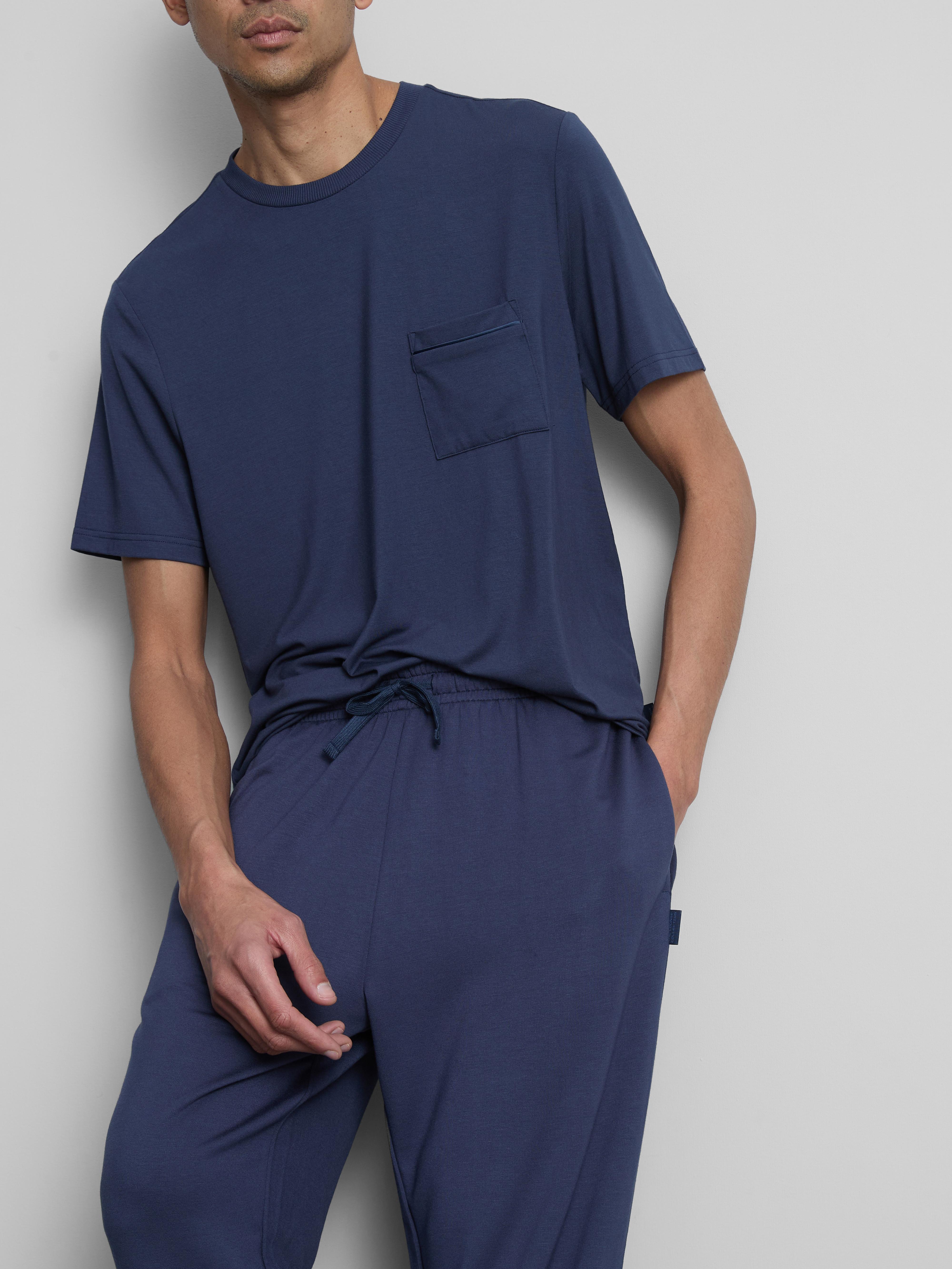 Cuffed-Leg Drawstring Pajama Bottoms