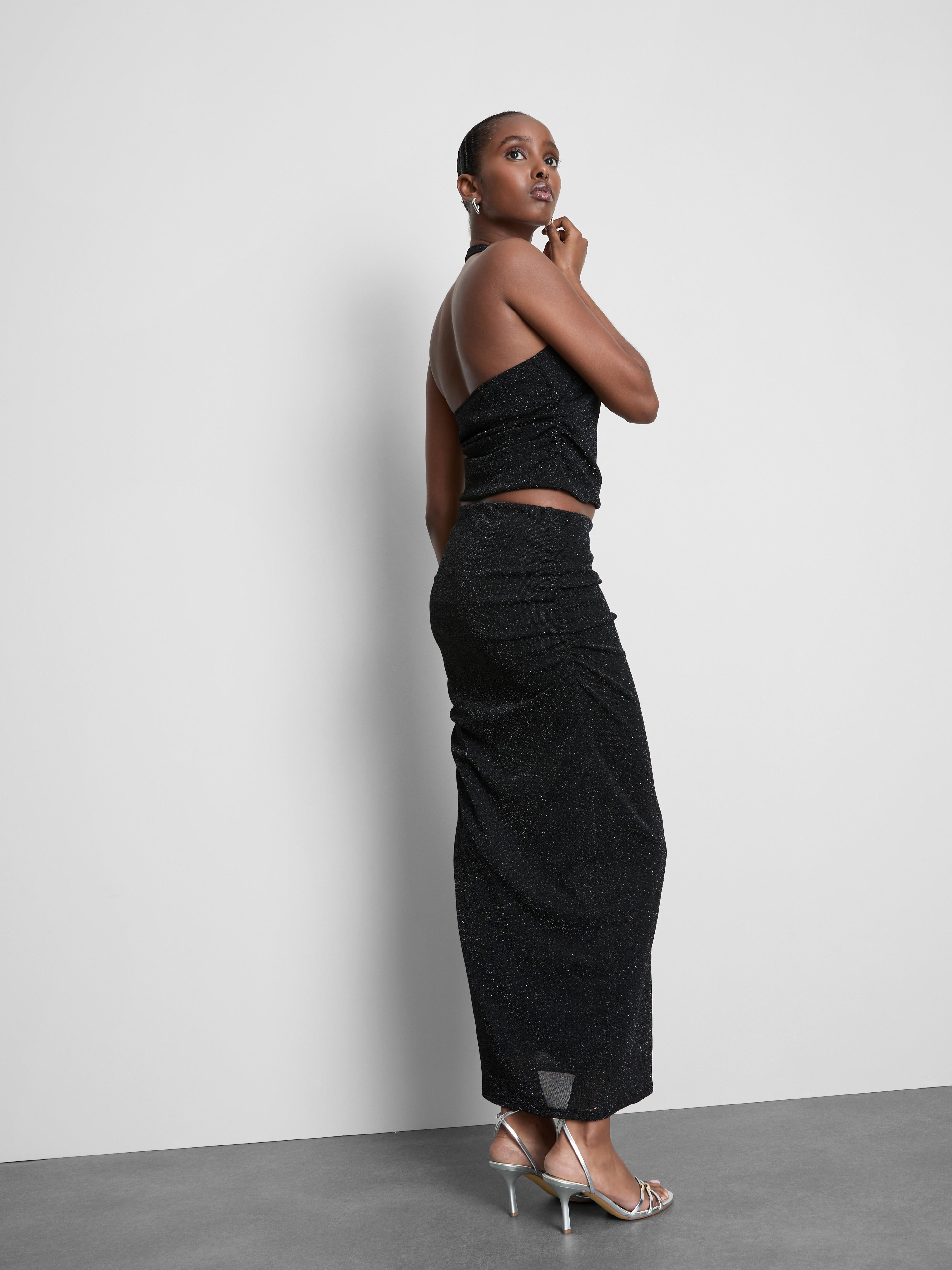 Long Sparkly Knitted Skirt