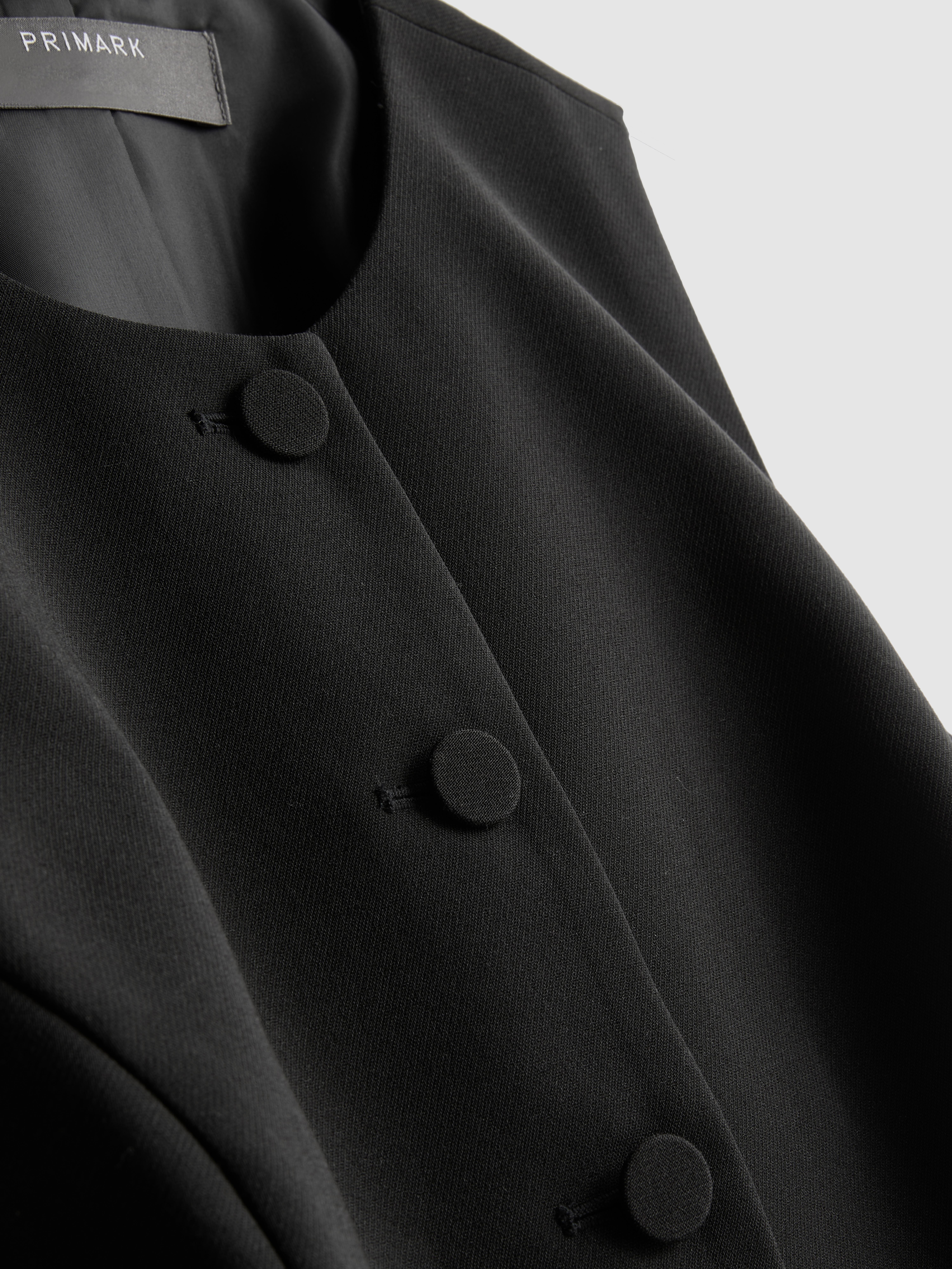 Round Neck Peplum Waistcoat