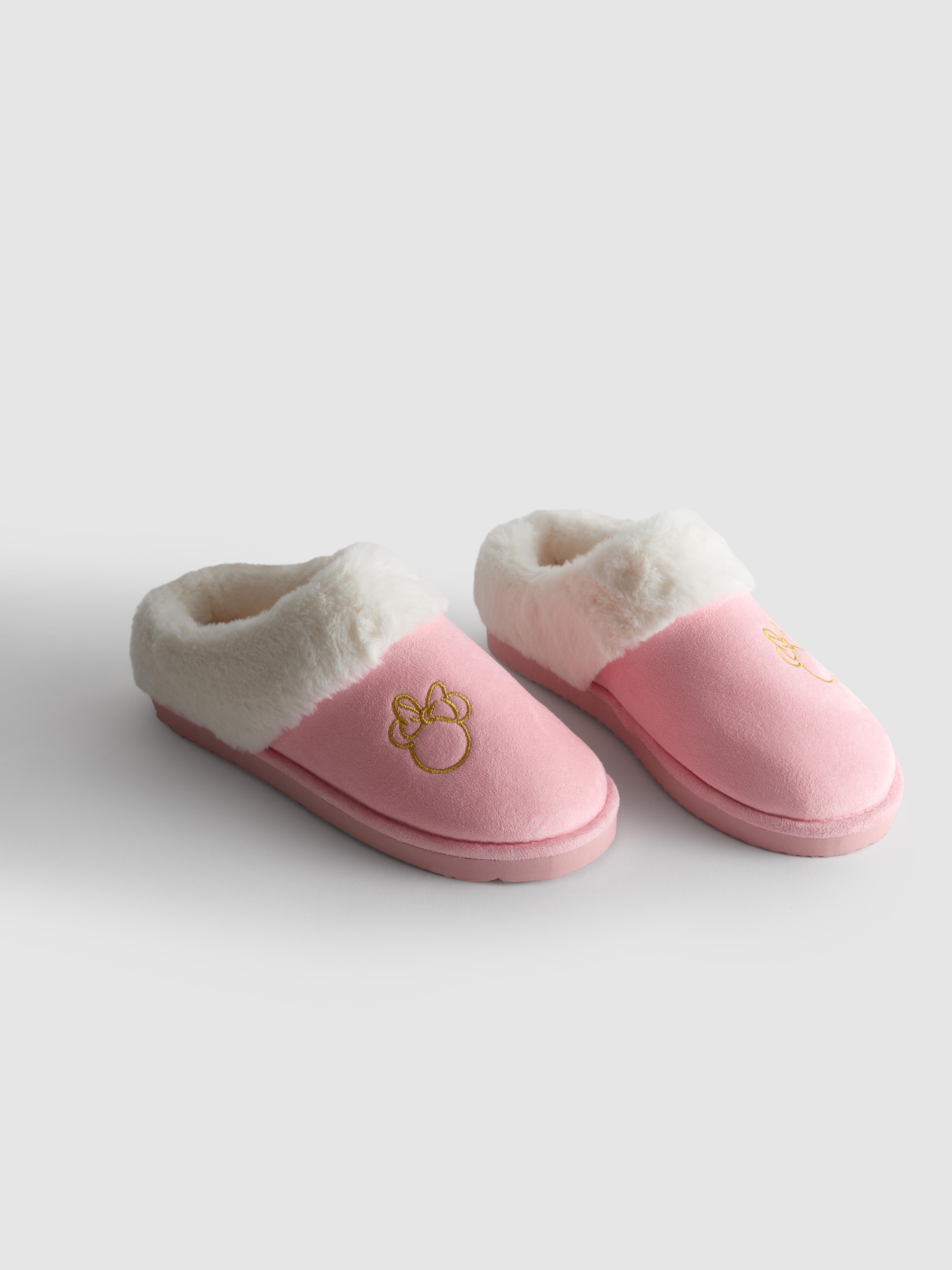 Disney’s Minnie Mouse Faux Suede Mule Slippers