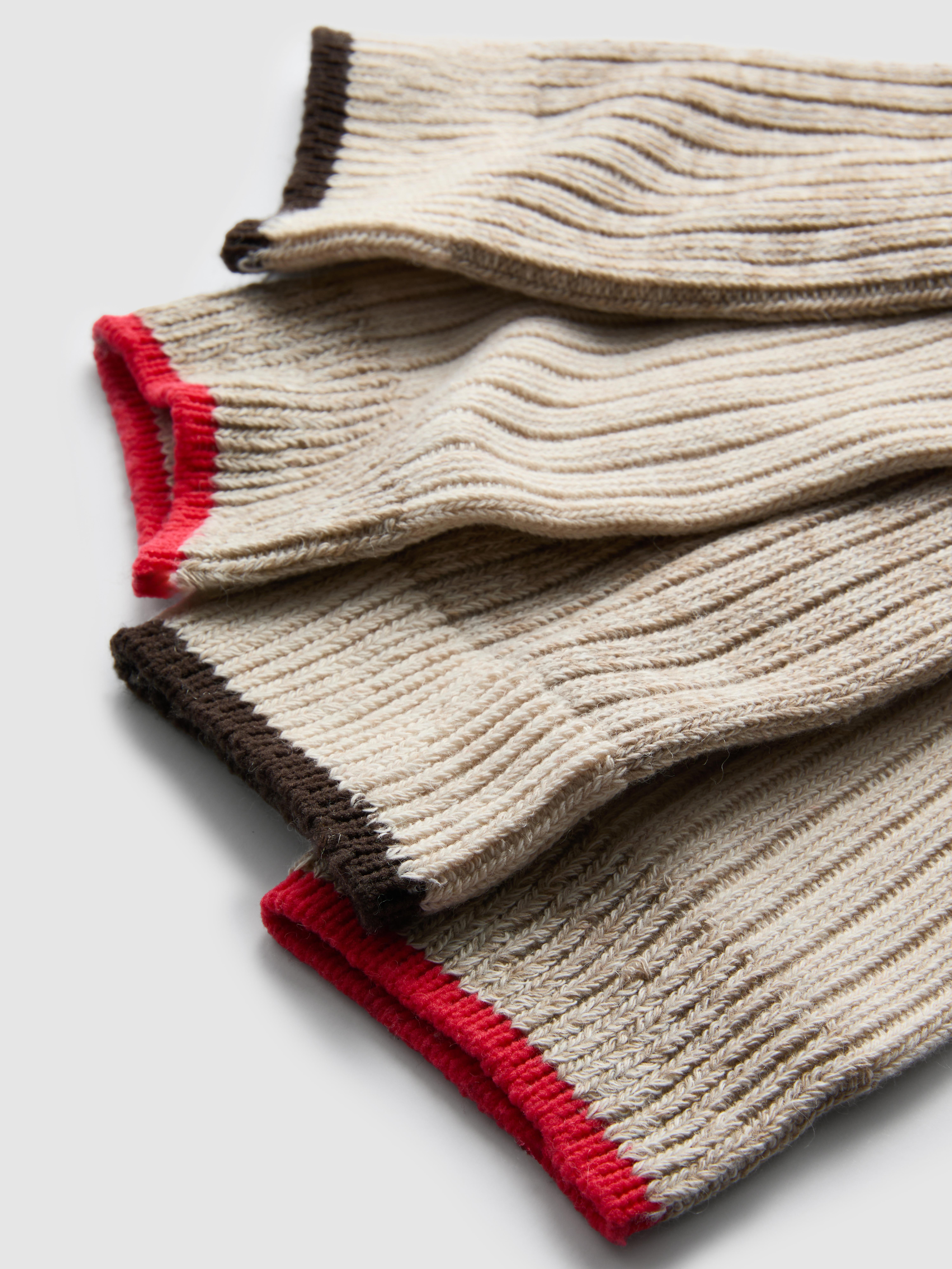 2pk Ribbed Tipped Crew Socks