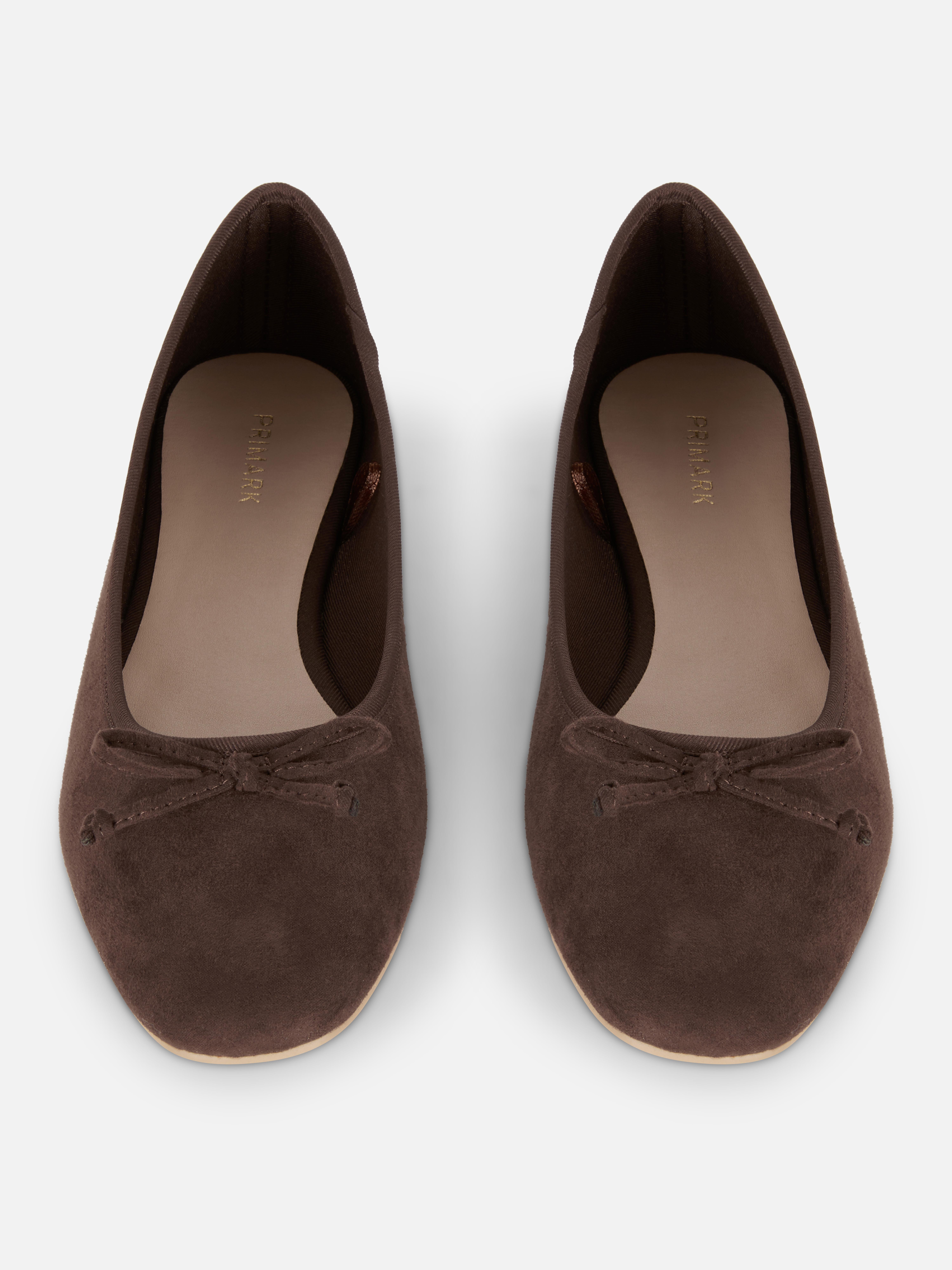 Faux Suede Ballerina Flats