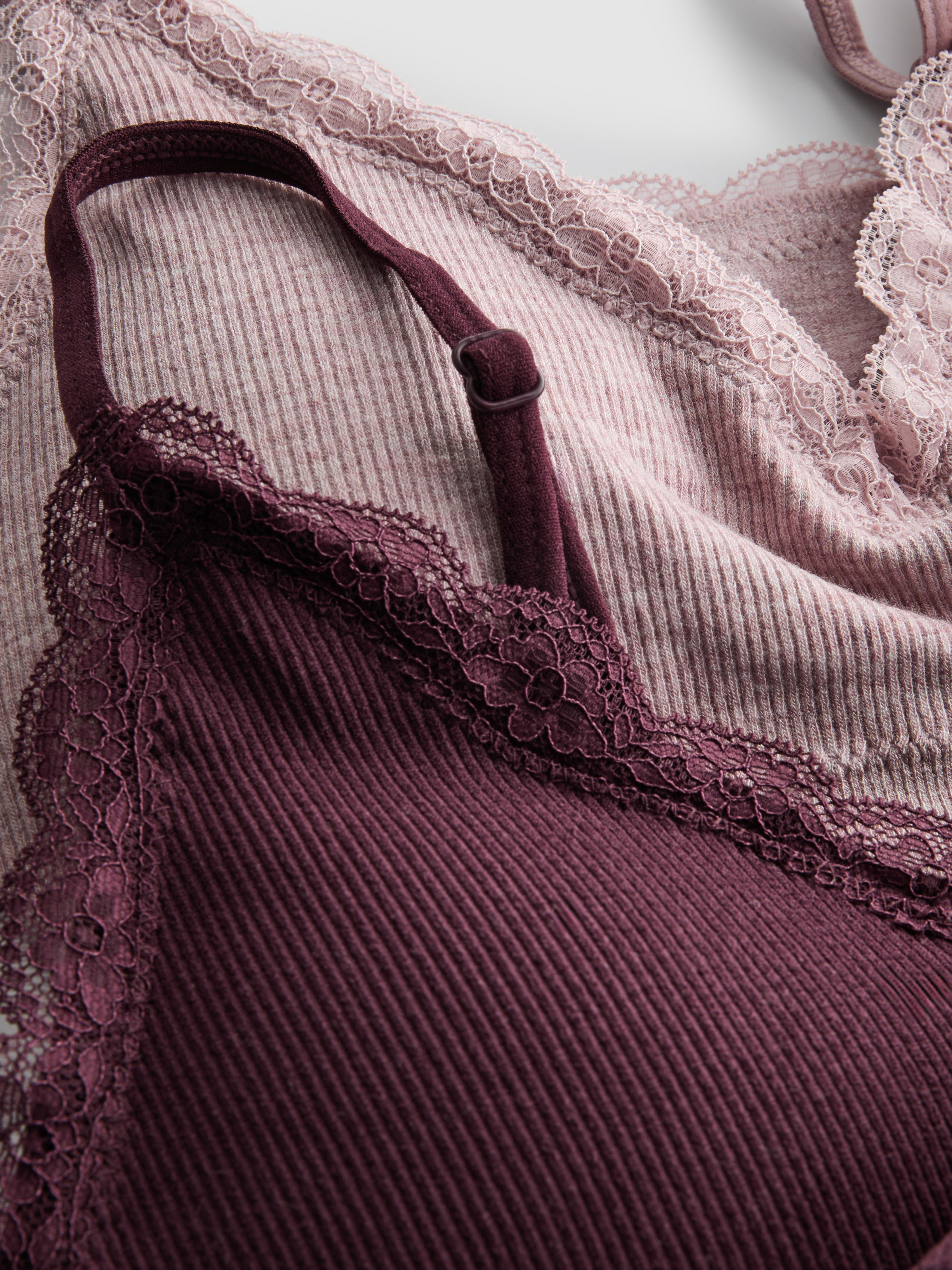 2pk Breast Cancer Awareness Seamless Triangle Bras