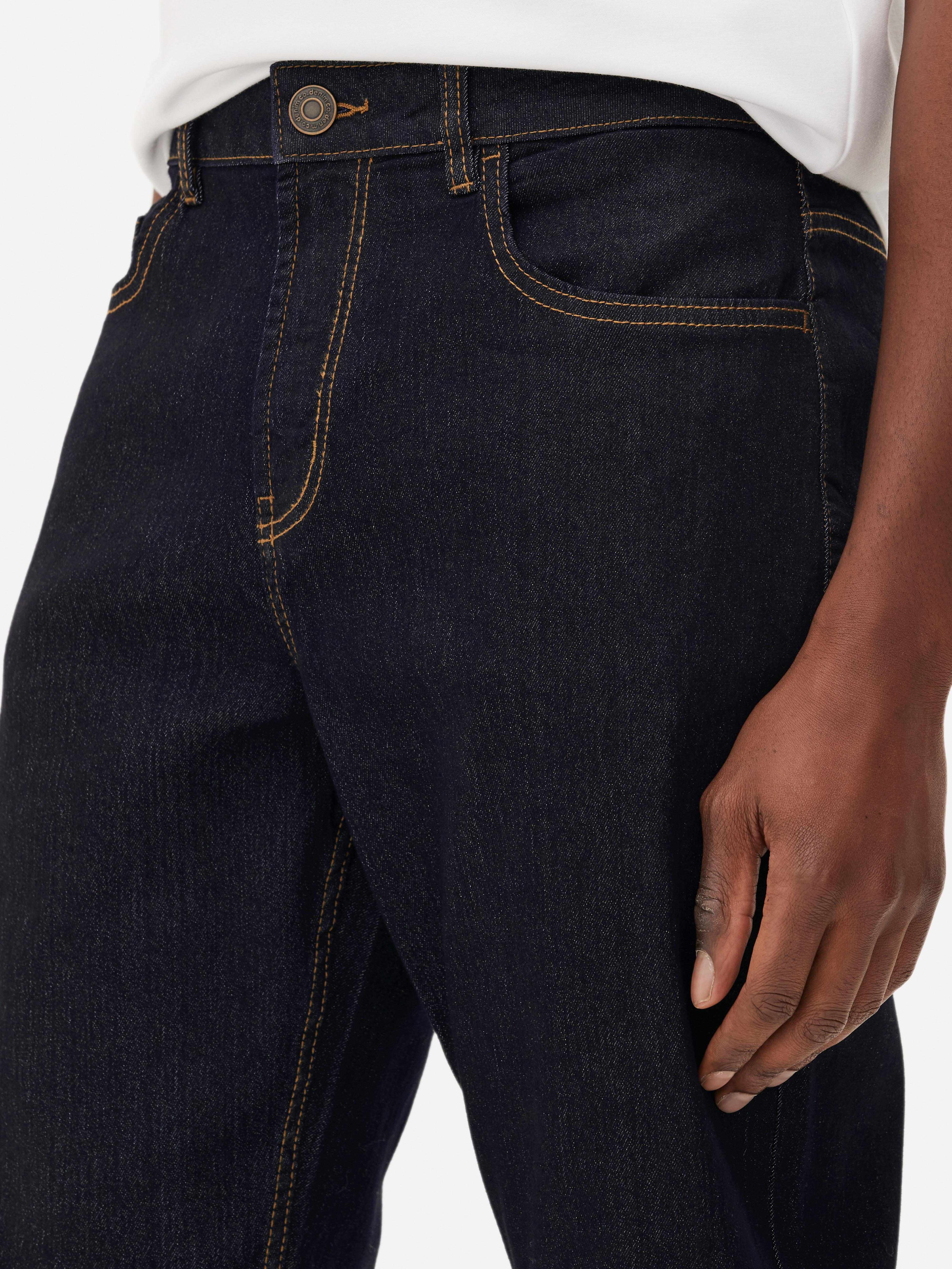 Mid-Rise Straight Leg Jeans