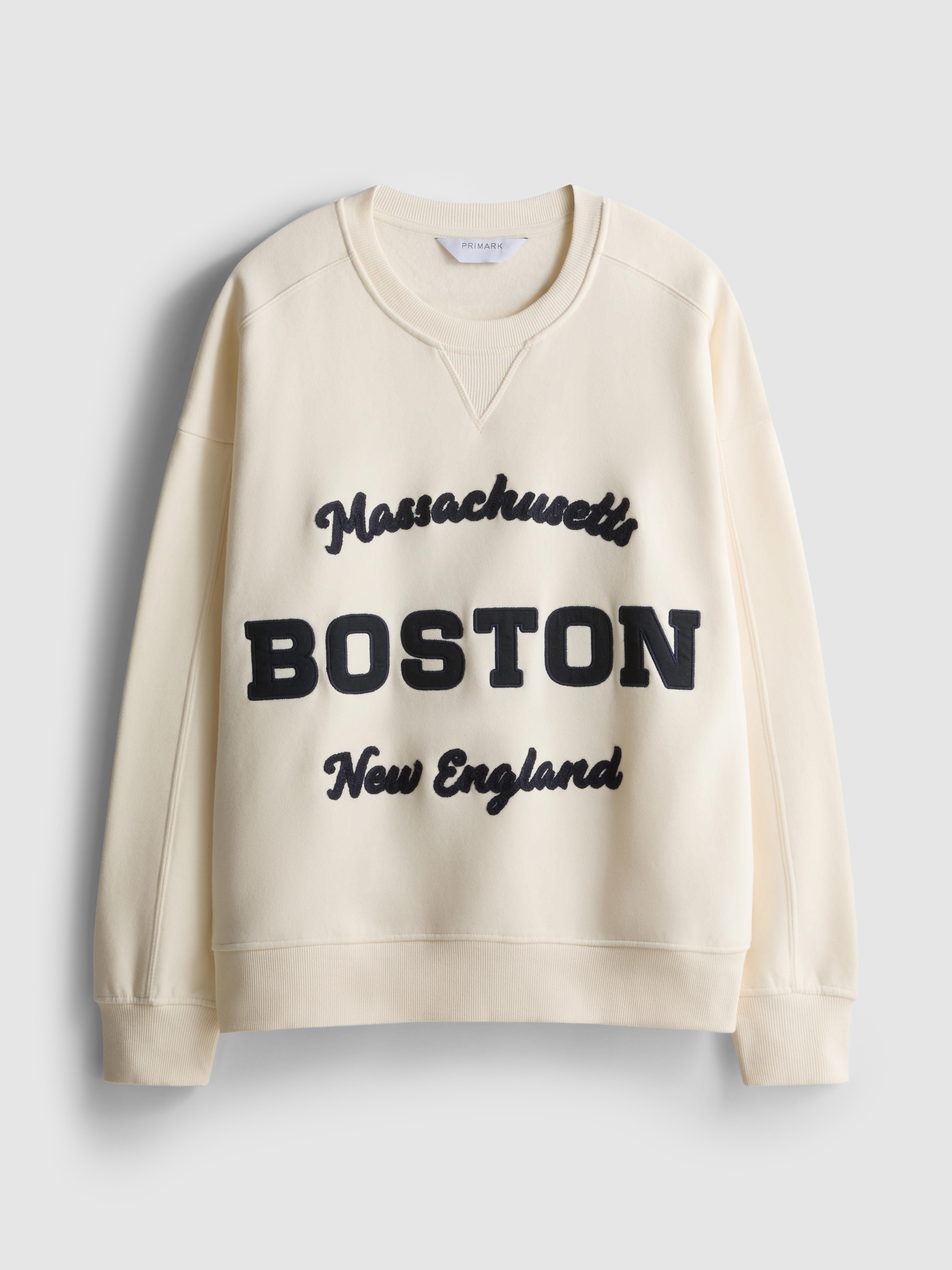 Oversized Cotton Rich Boston Sweatshirt