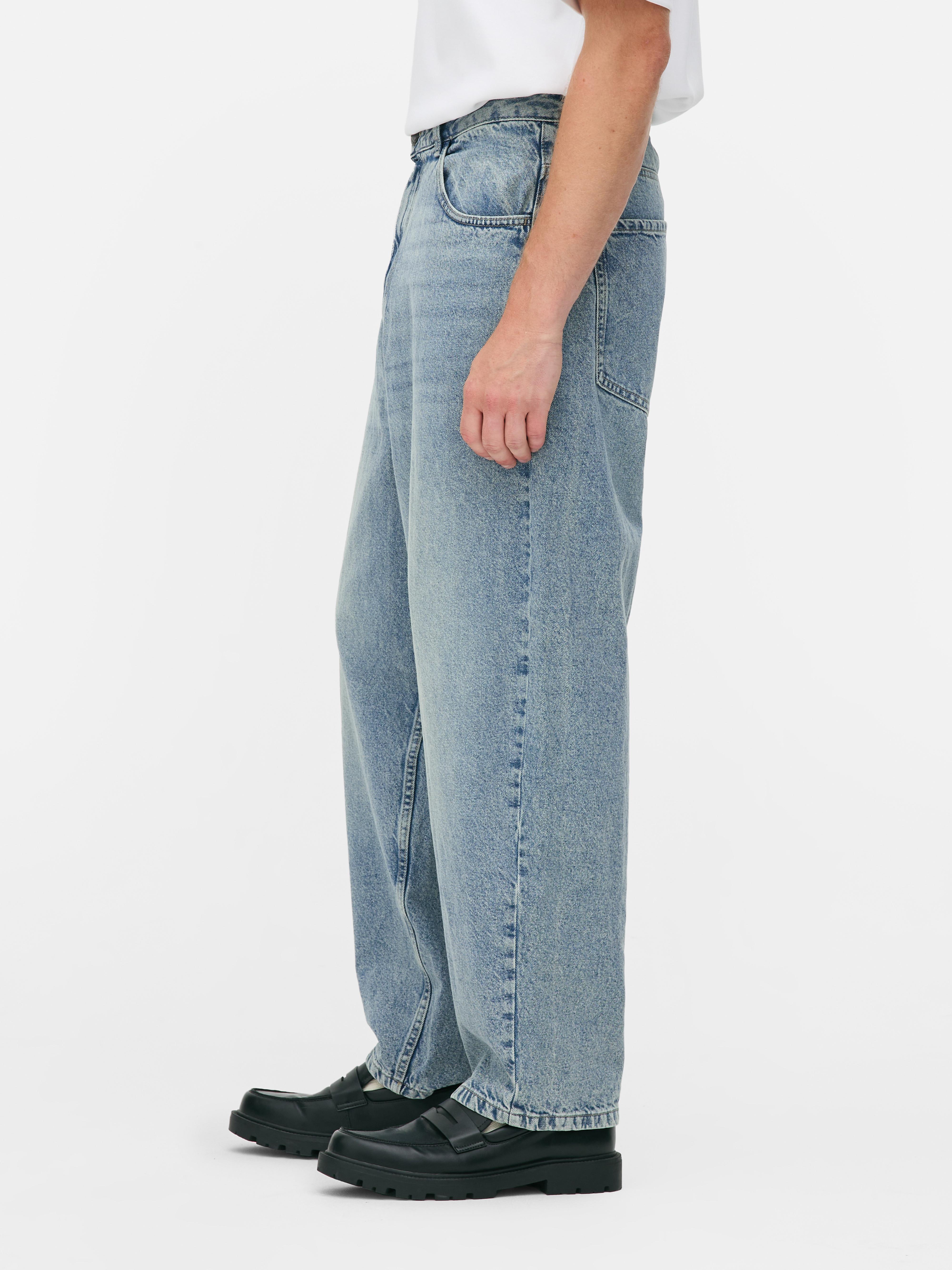 Low-Rise Barrel Leg Jeans