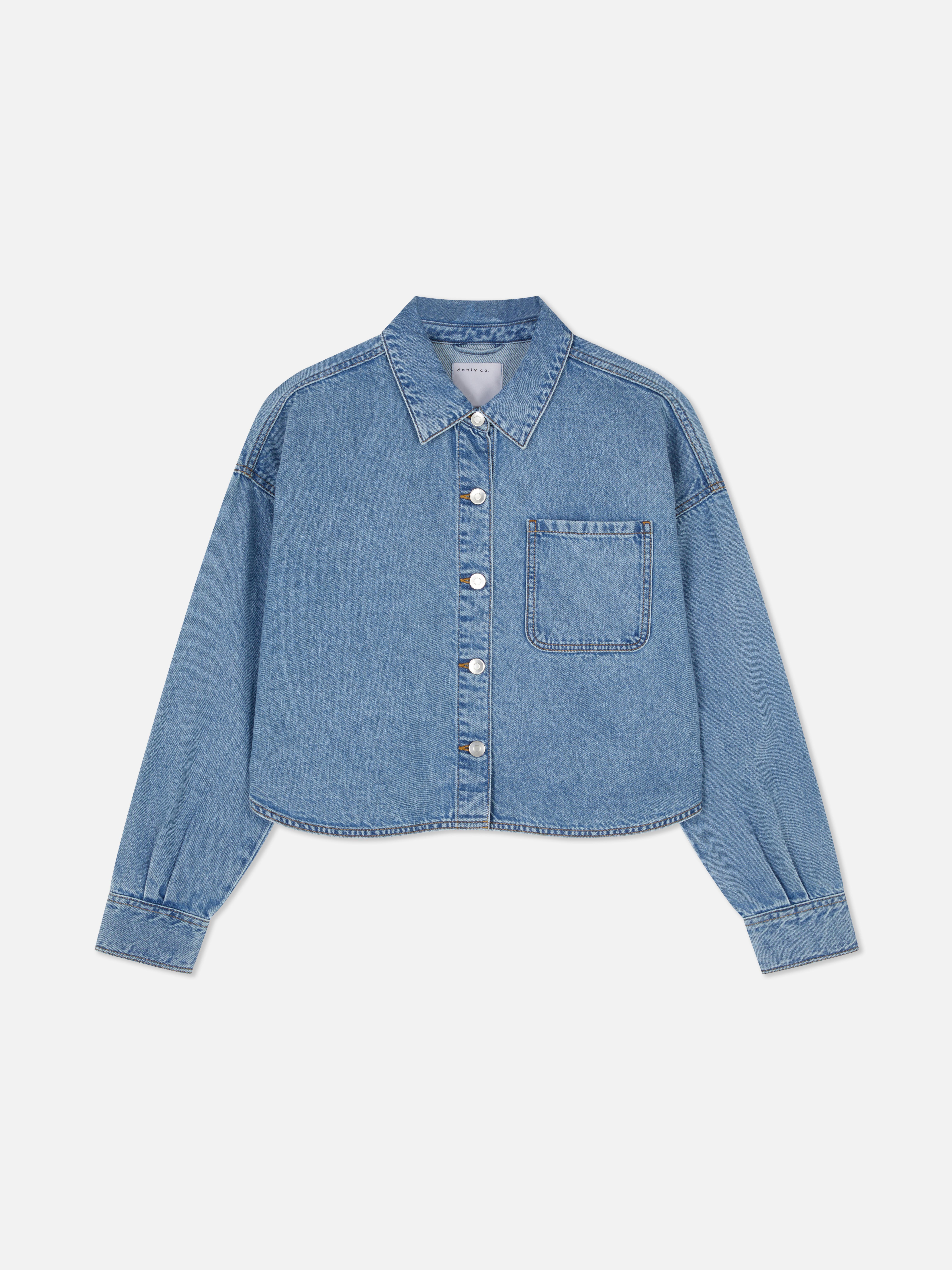 Cropped Denim Shirt