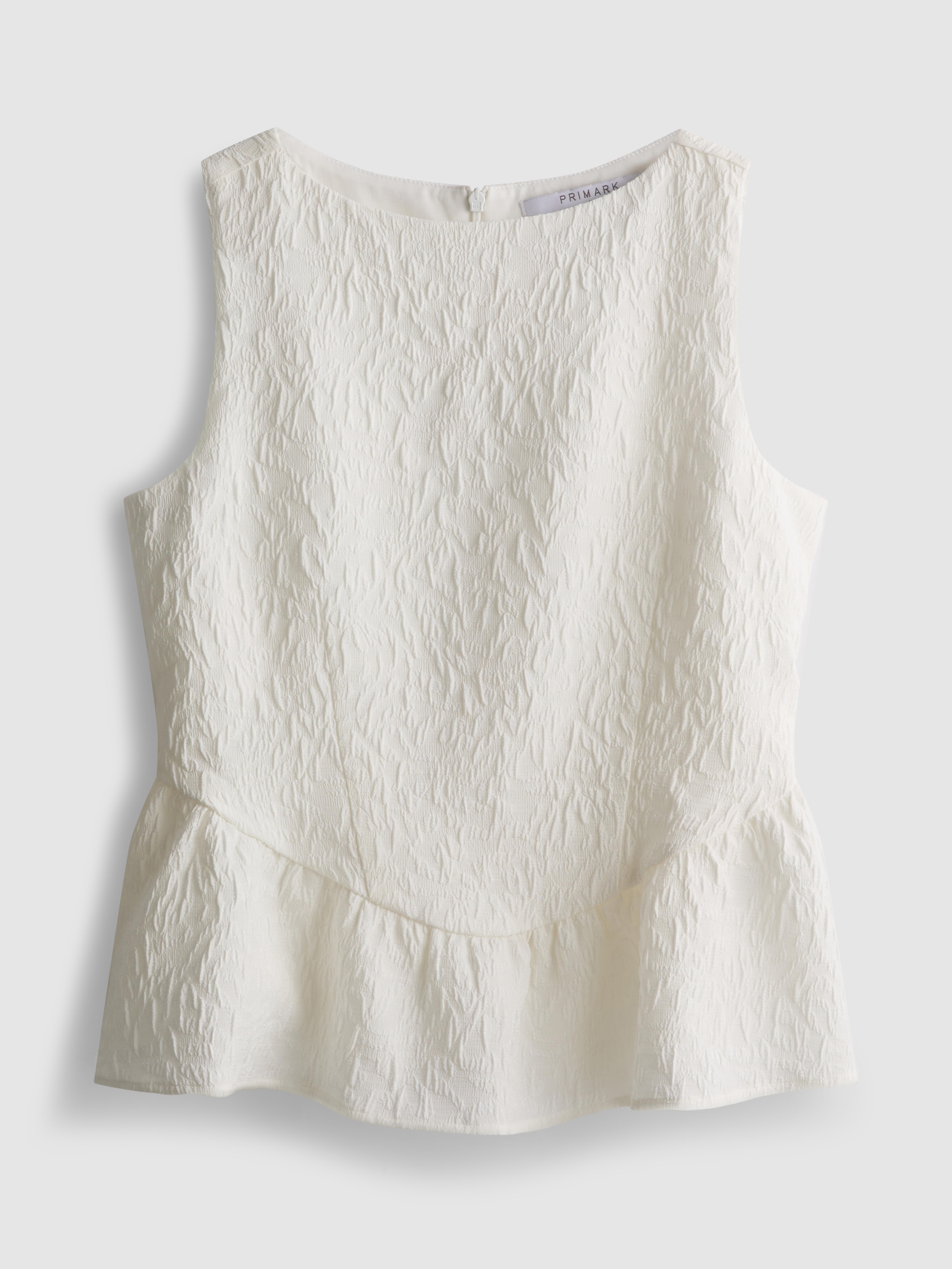 Textured Corset Peplum Top