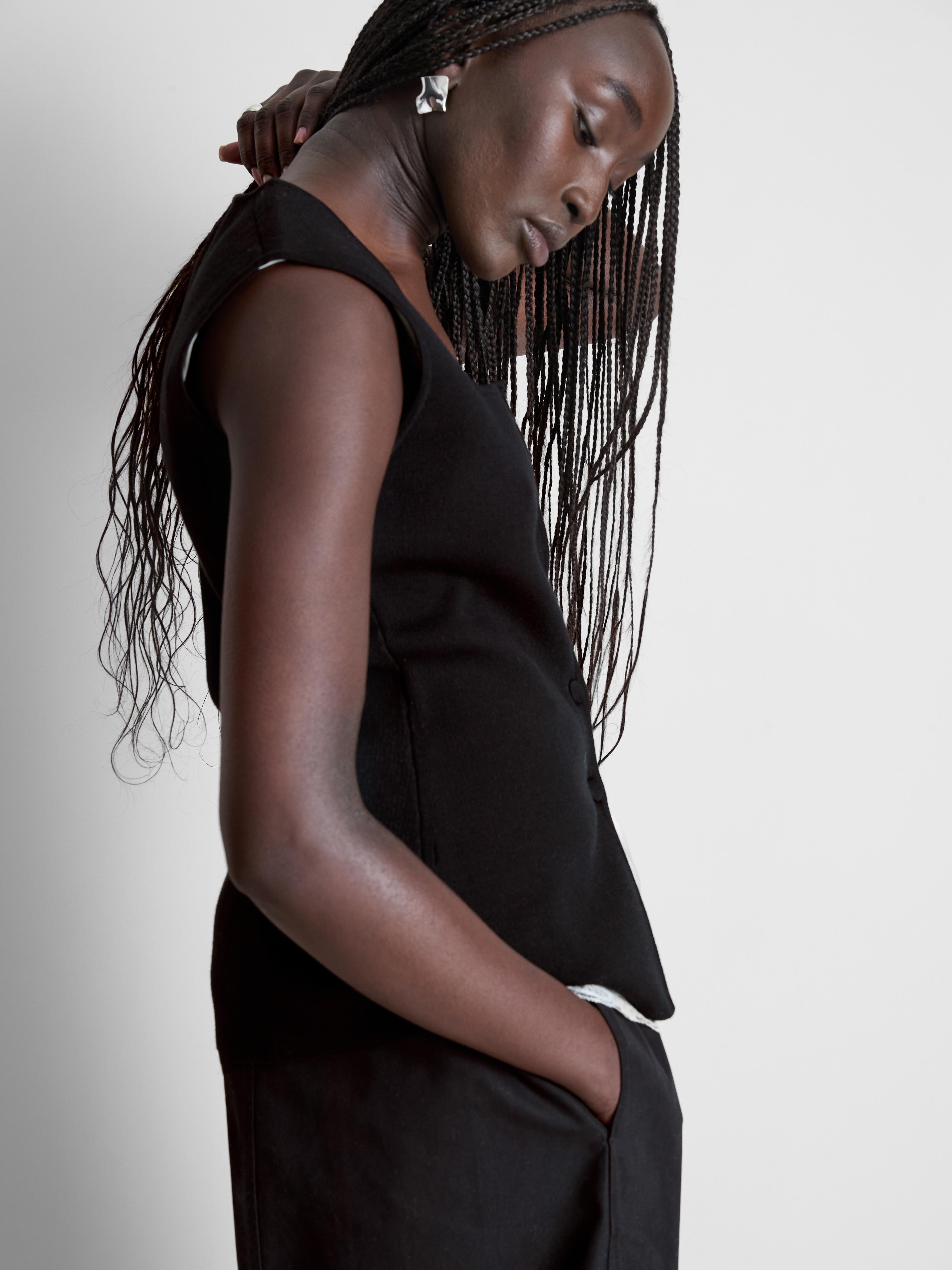 Sculpted Square Neck Waistcoat