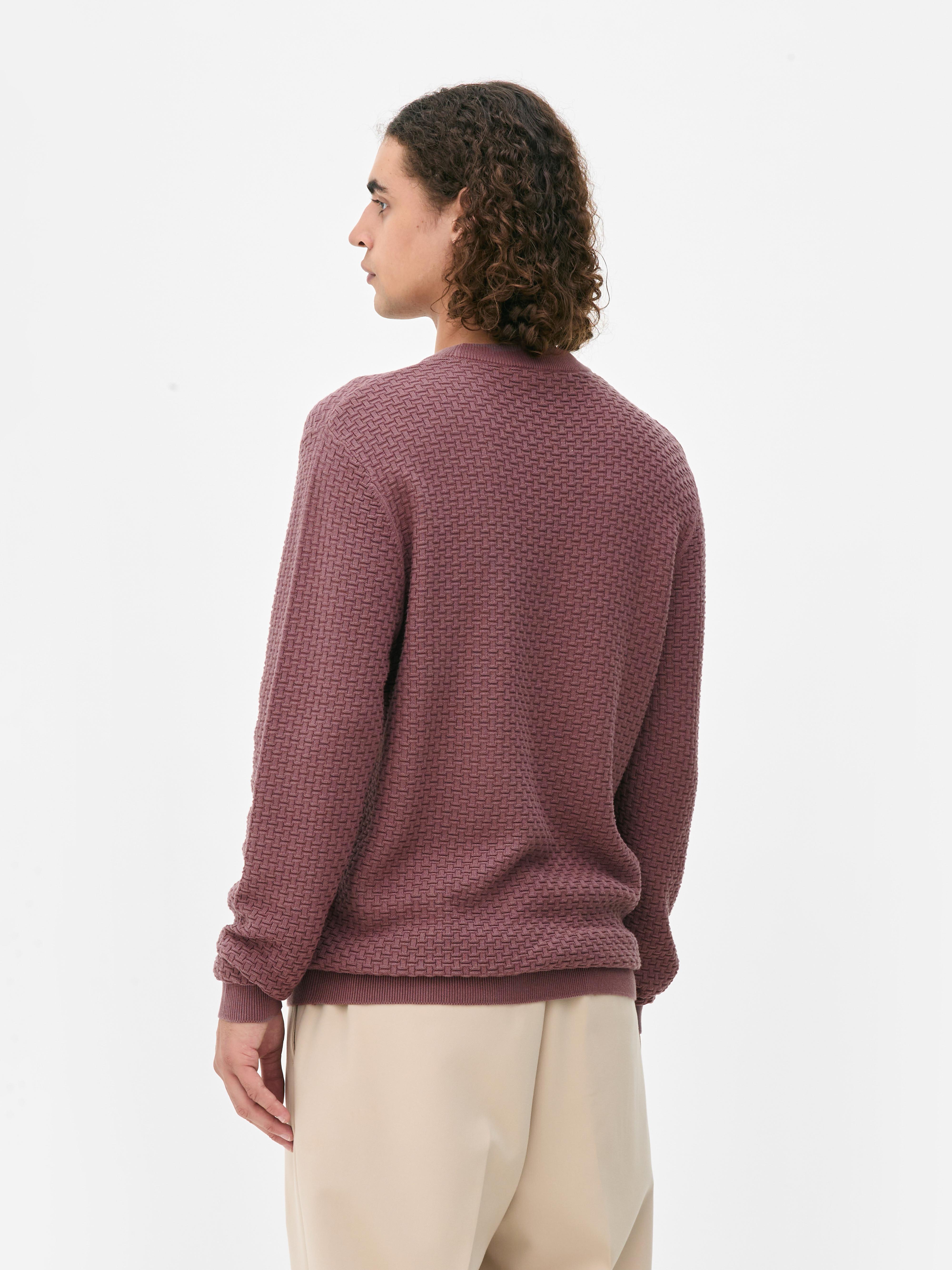 Textured Crew Neck Sweater