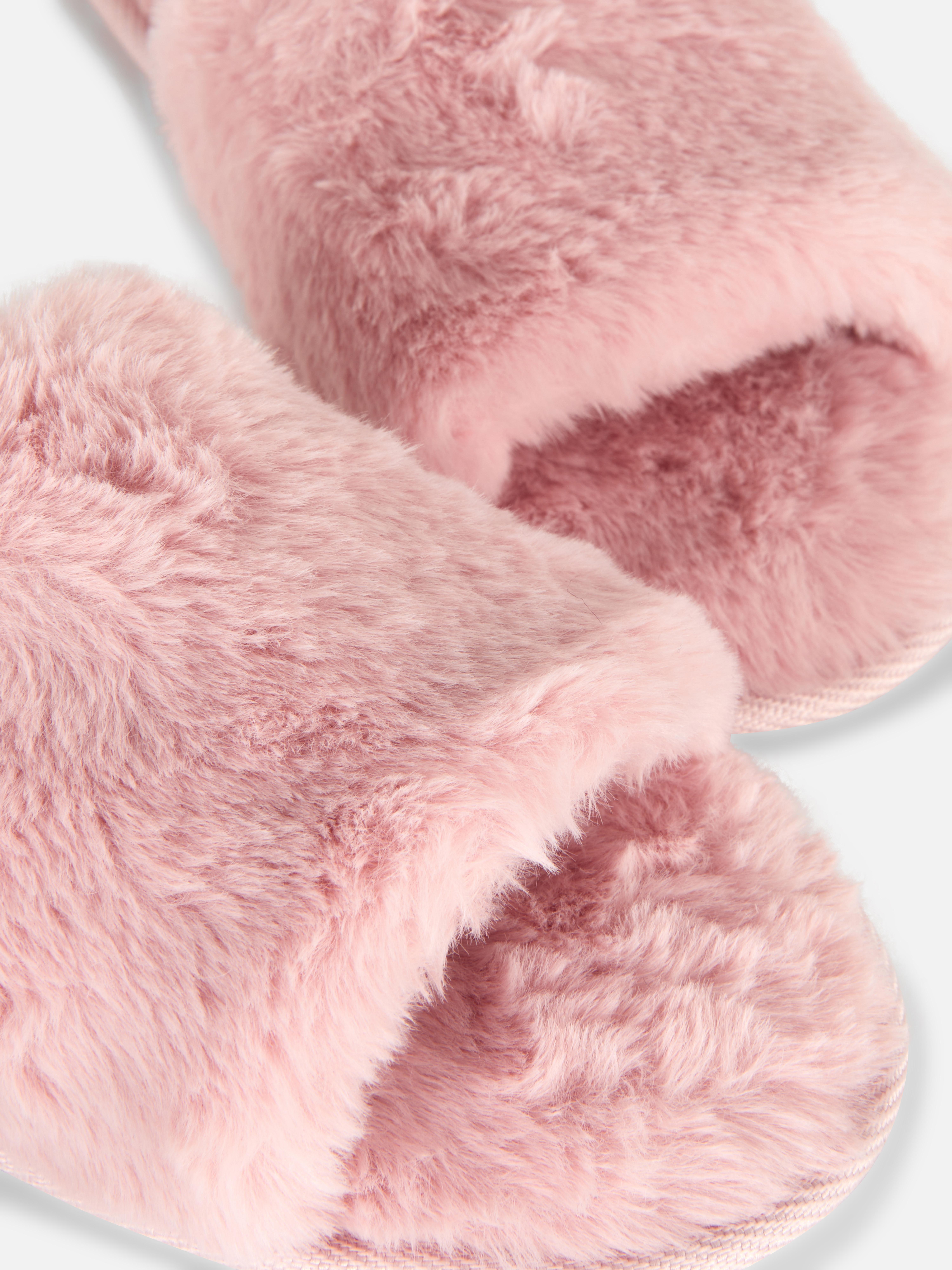 Fluffy Crossband Slippers