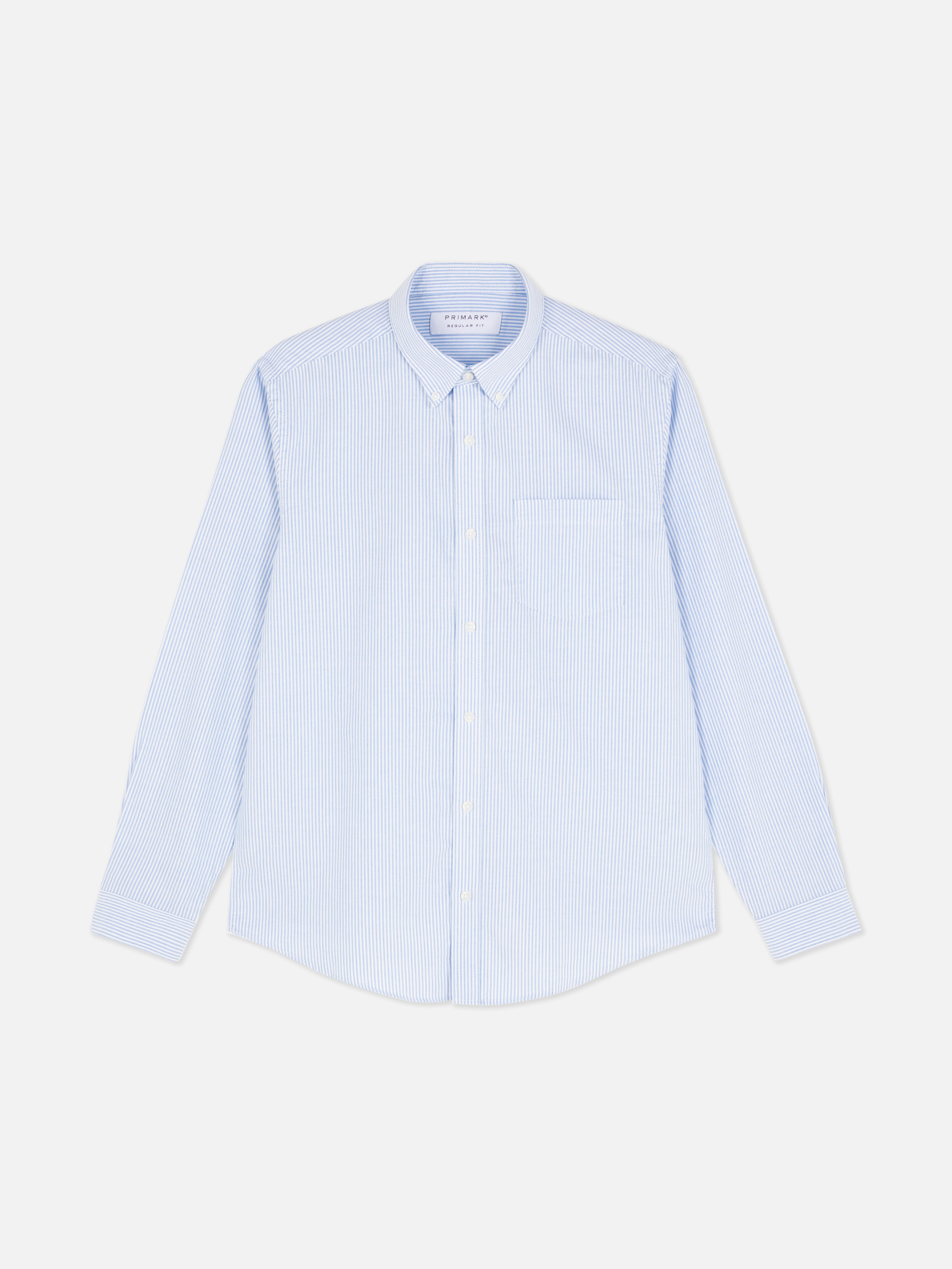 Long Sleeve Striped Oxford Shirt