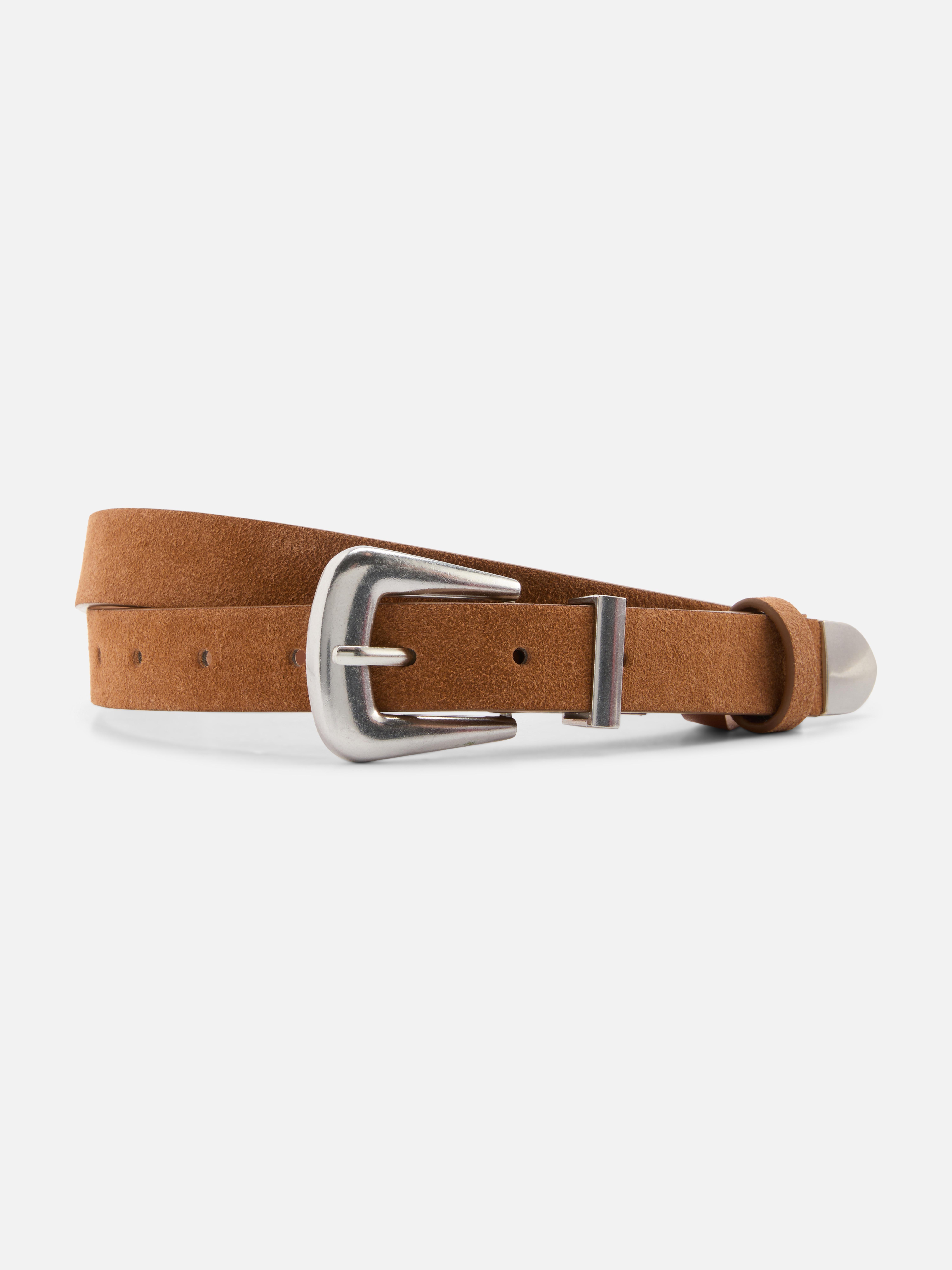Suede Statement Buckle Belt