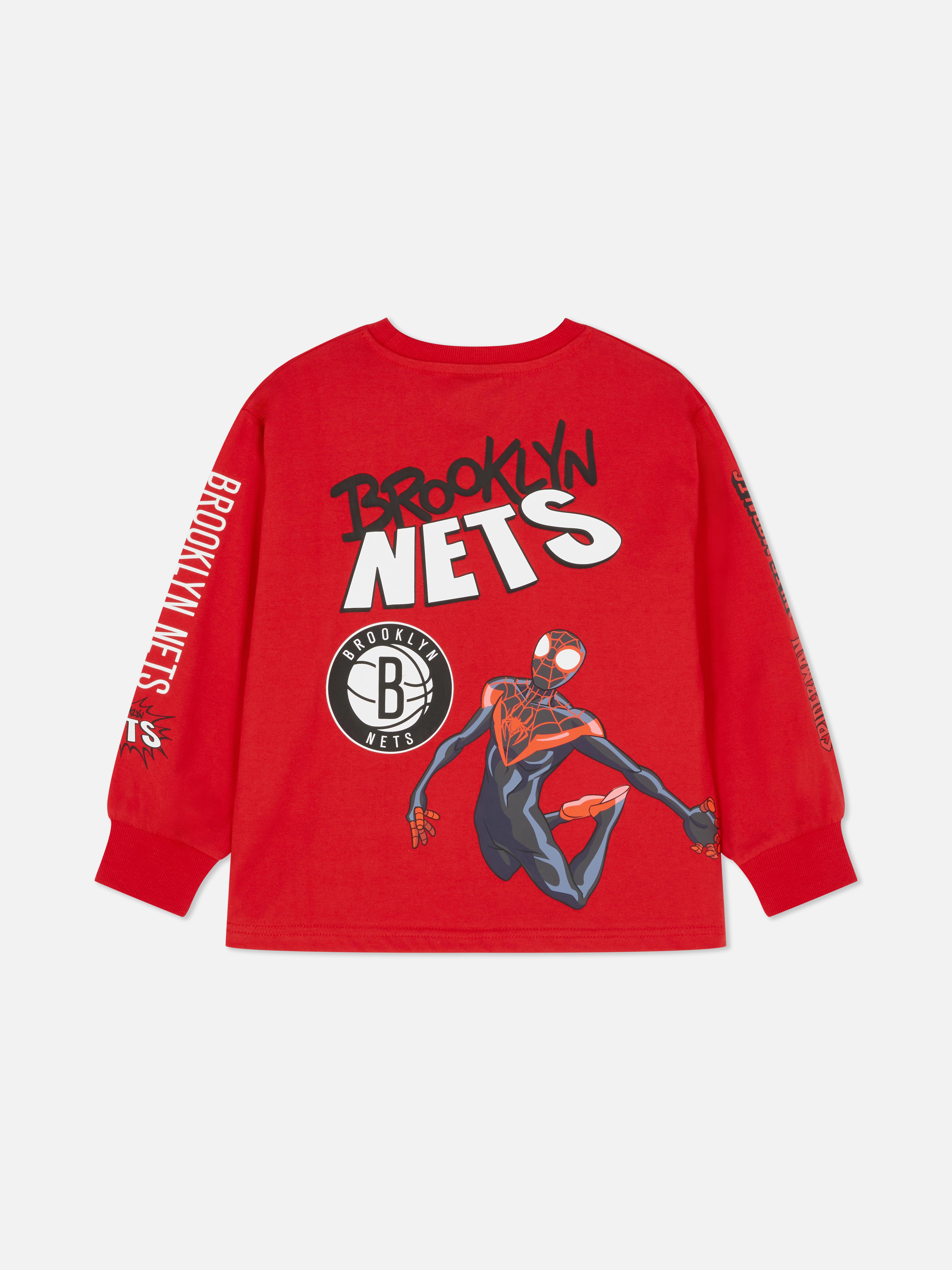 1.5-8yrs | Brooklyn Nets X Spider-Man Long Sleeve T-Shirt