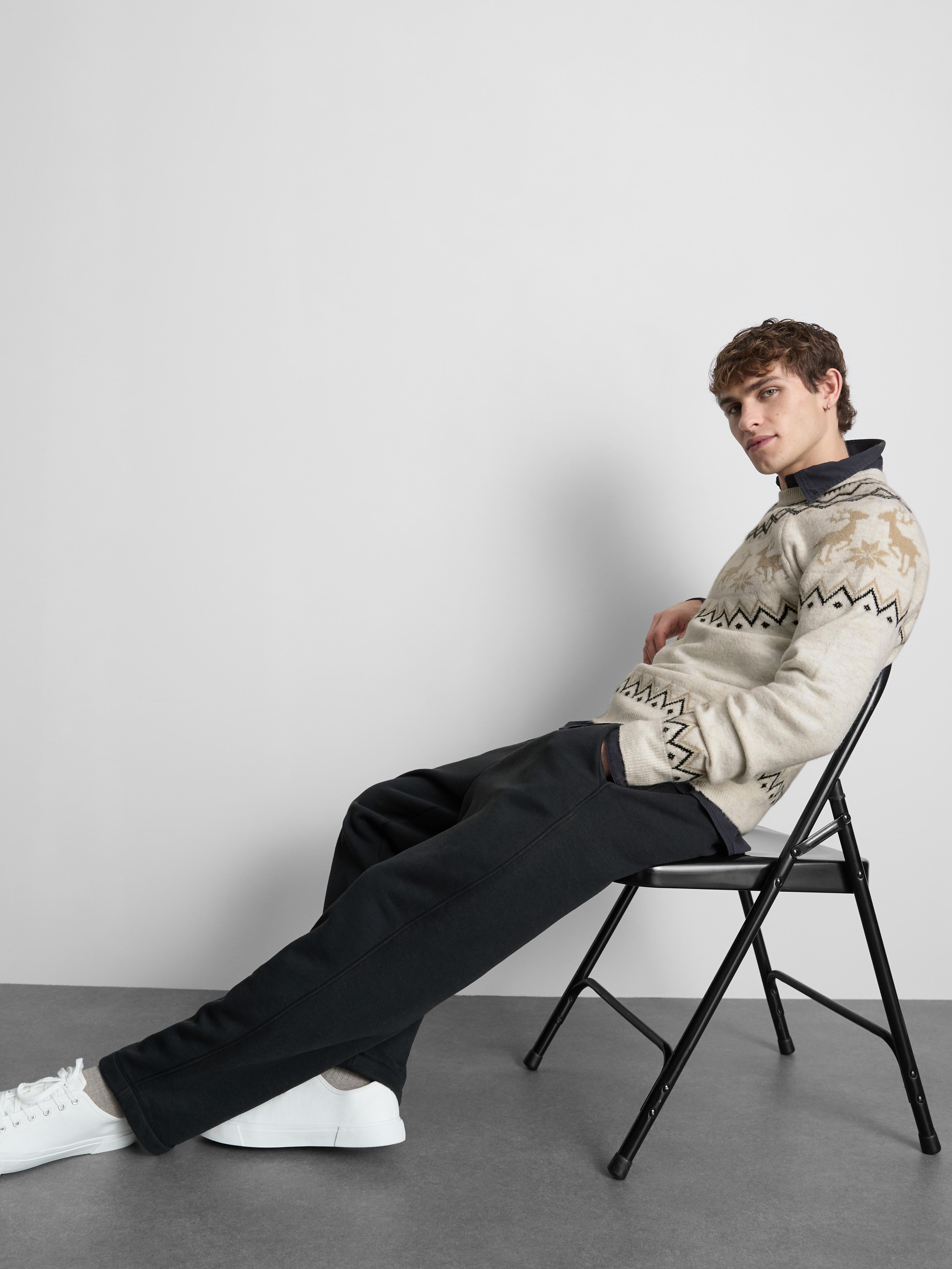 Men's Reindeer Fair Isle Family Christmas Sweater