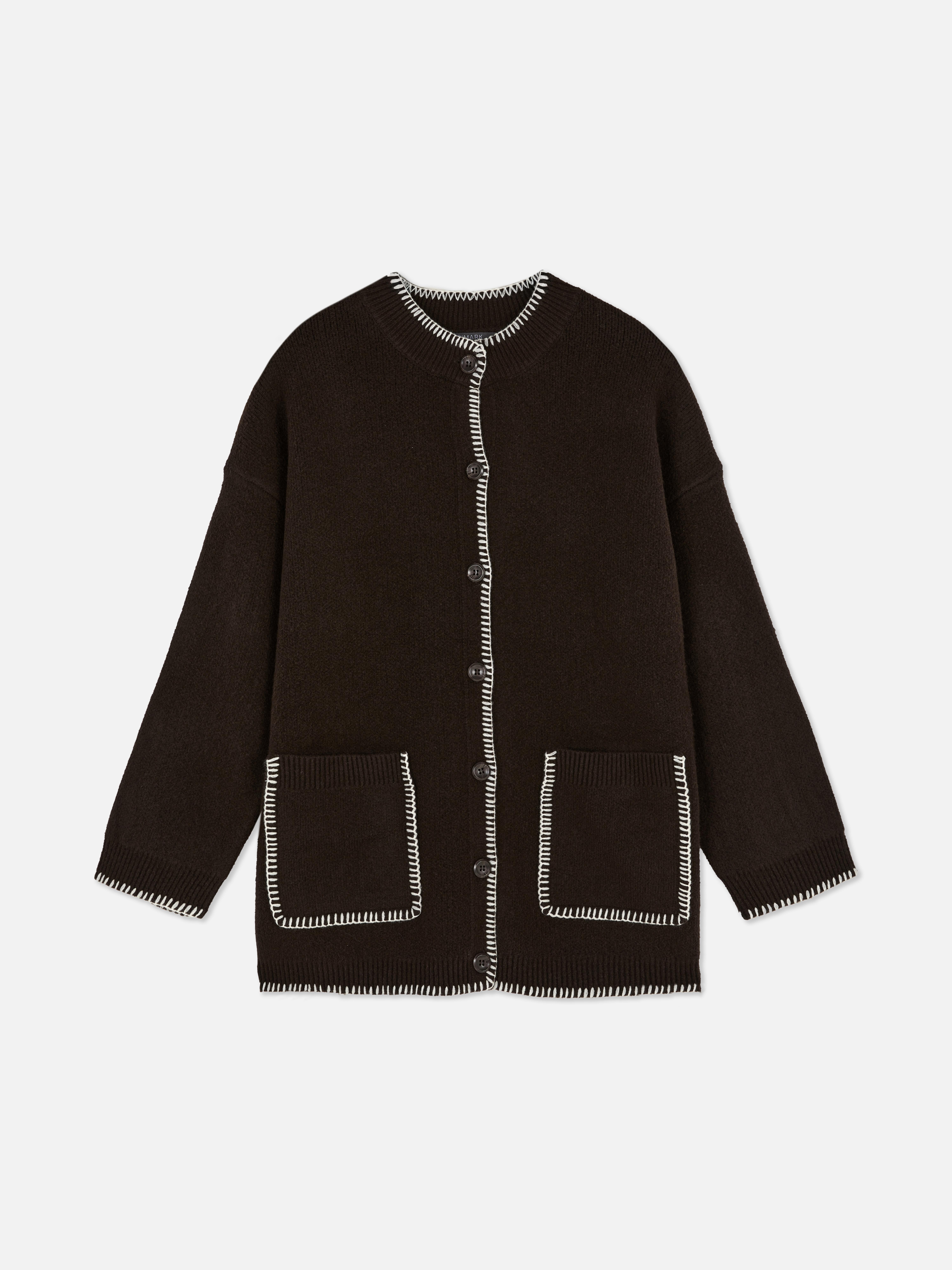 MAJOR FIND | Paula Echevarría Contrast Stitch Cardigan