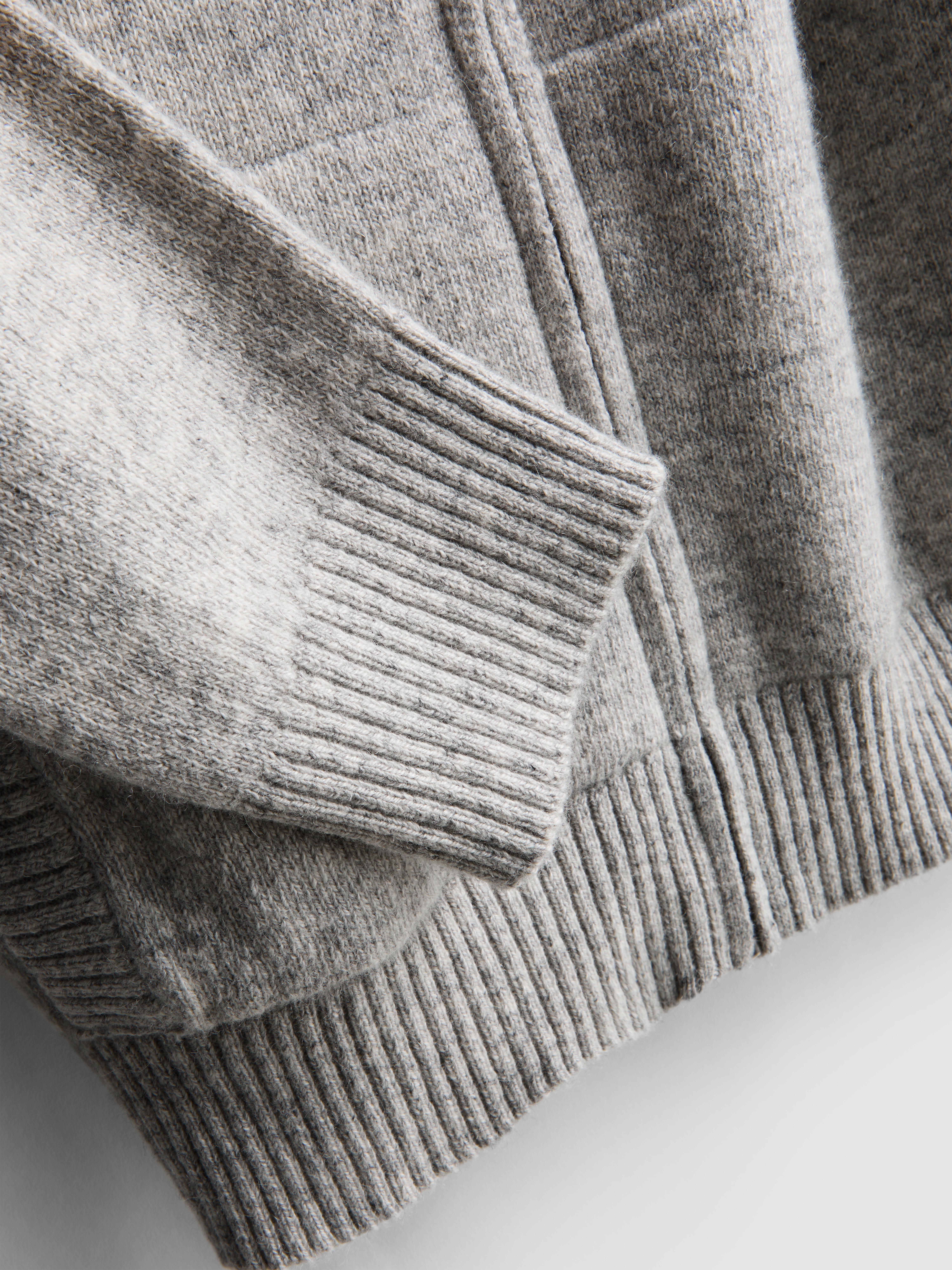 The Edit Wool Blend Zip Through Hoodie