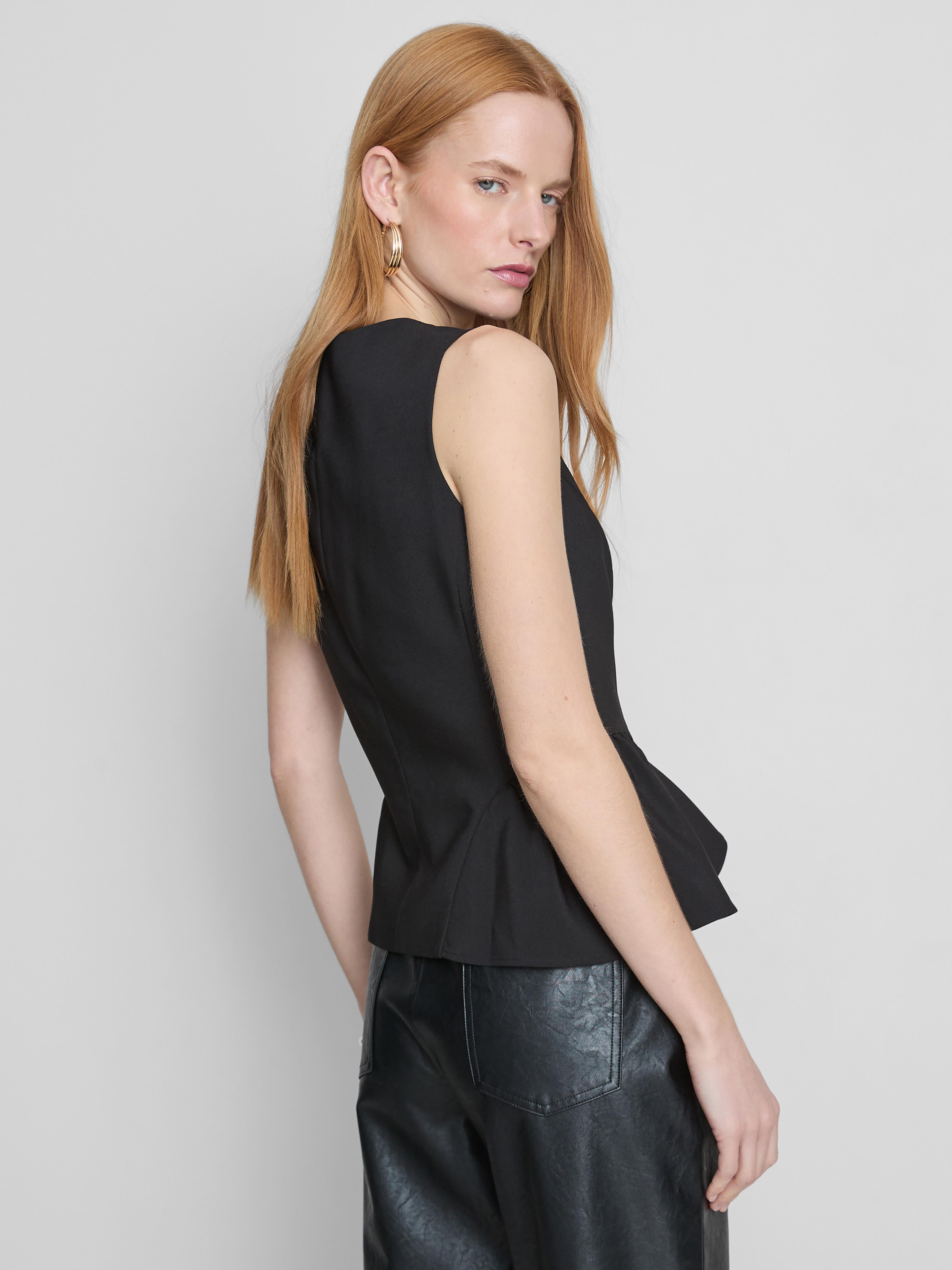 Round Neck Peplum Waistcoat