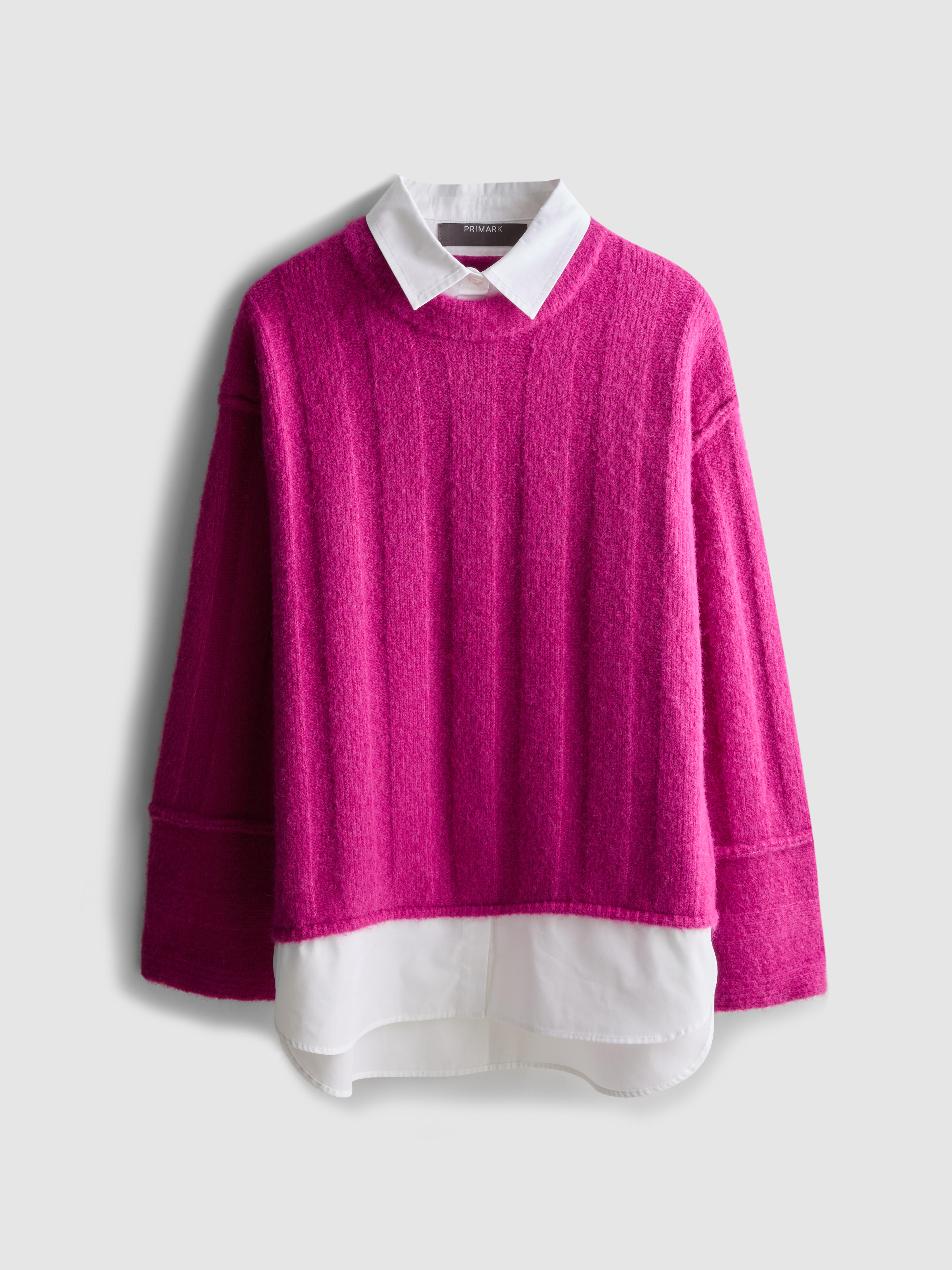 2 In 1 Layered Ribbed Sweater