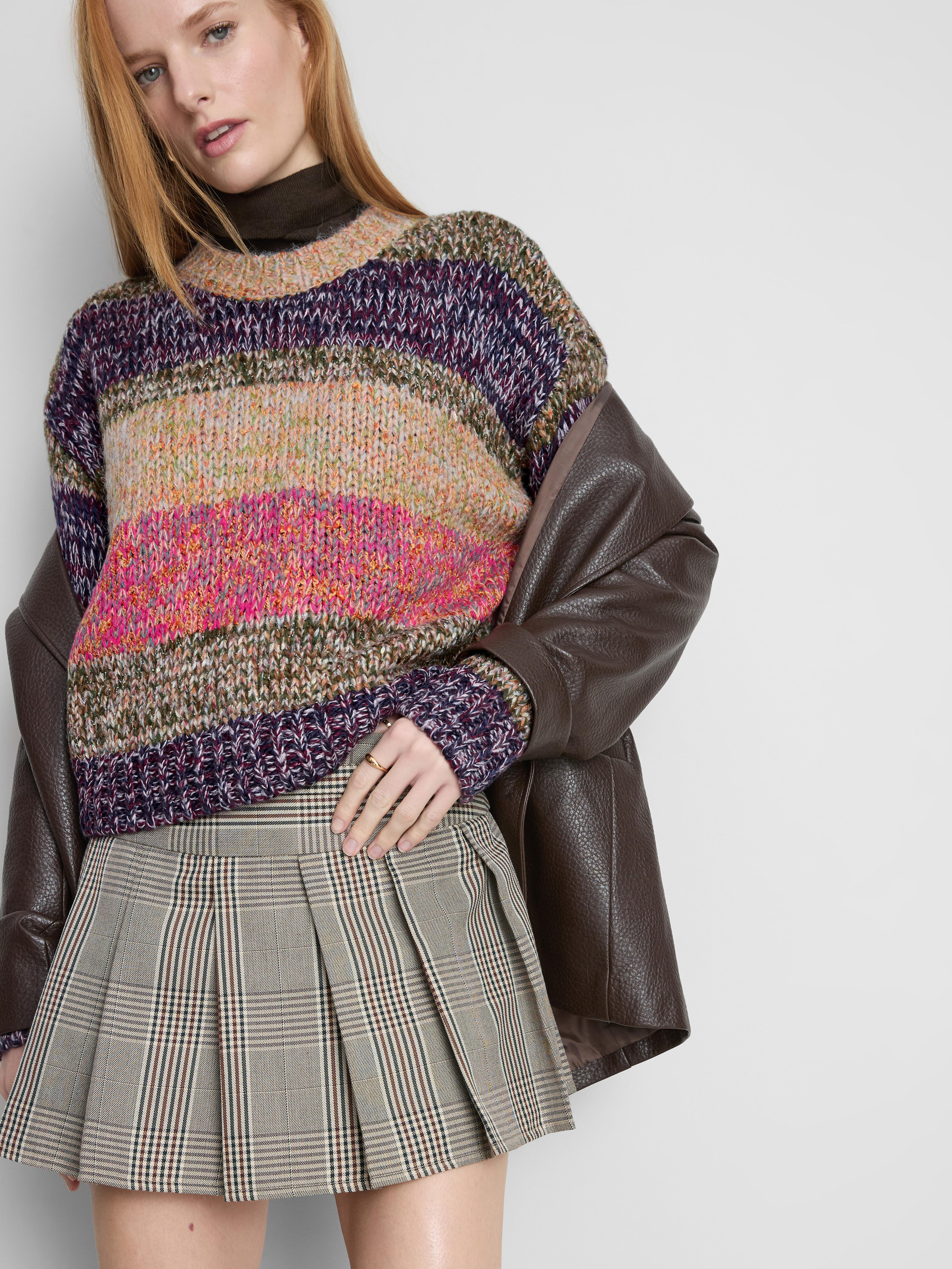 Multi Yarn Round Neck Sweater