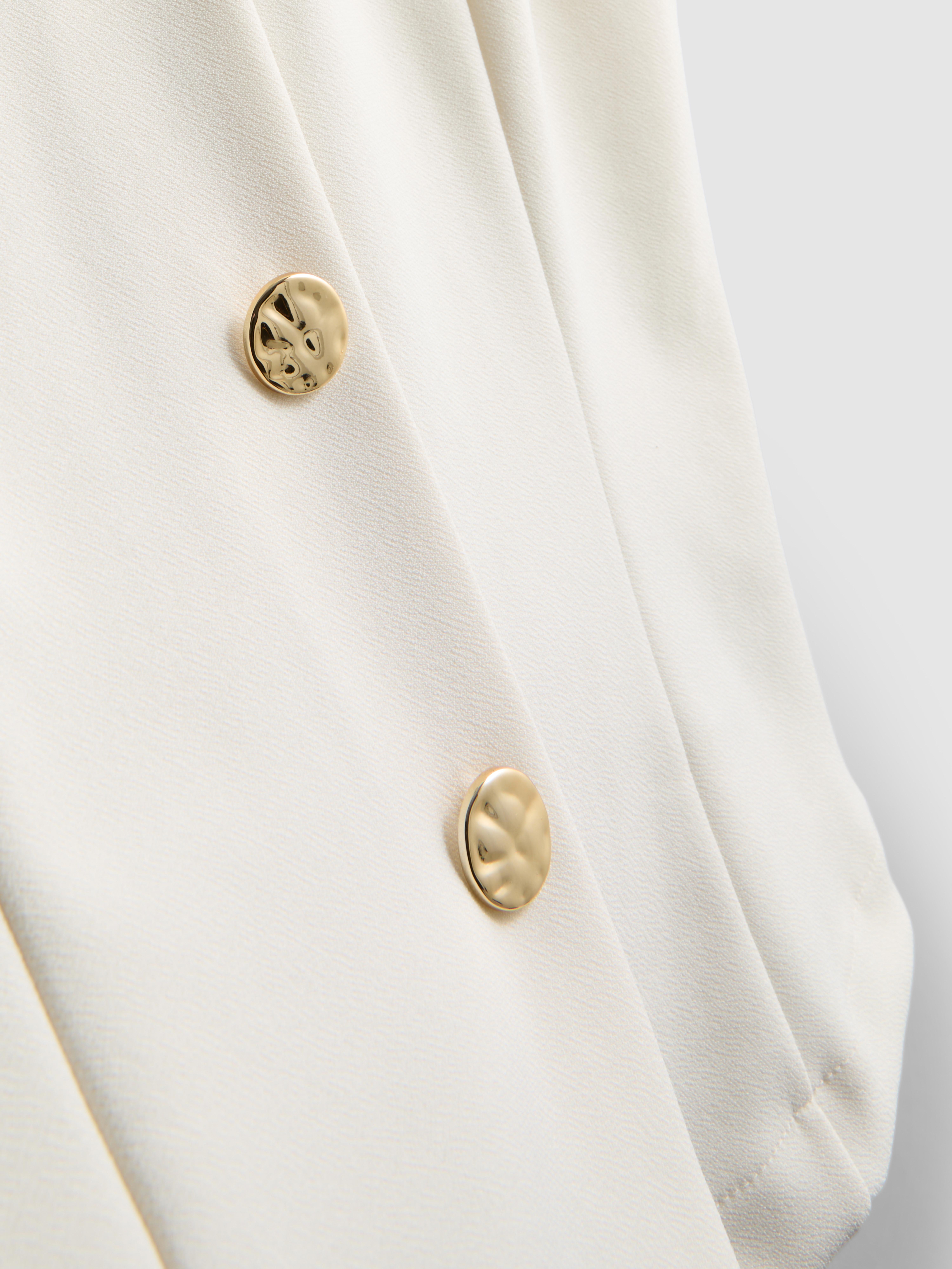 Cap Sleeve Button-Up Top