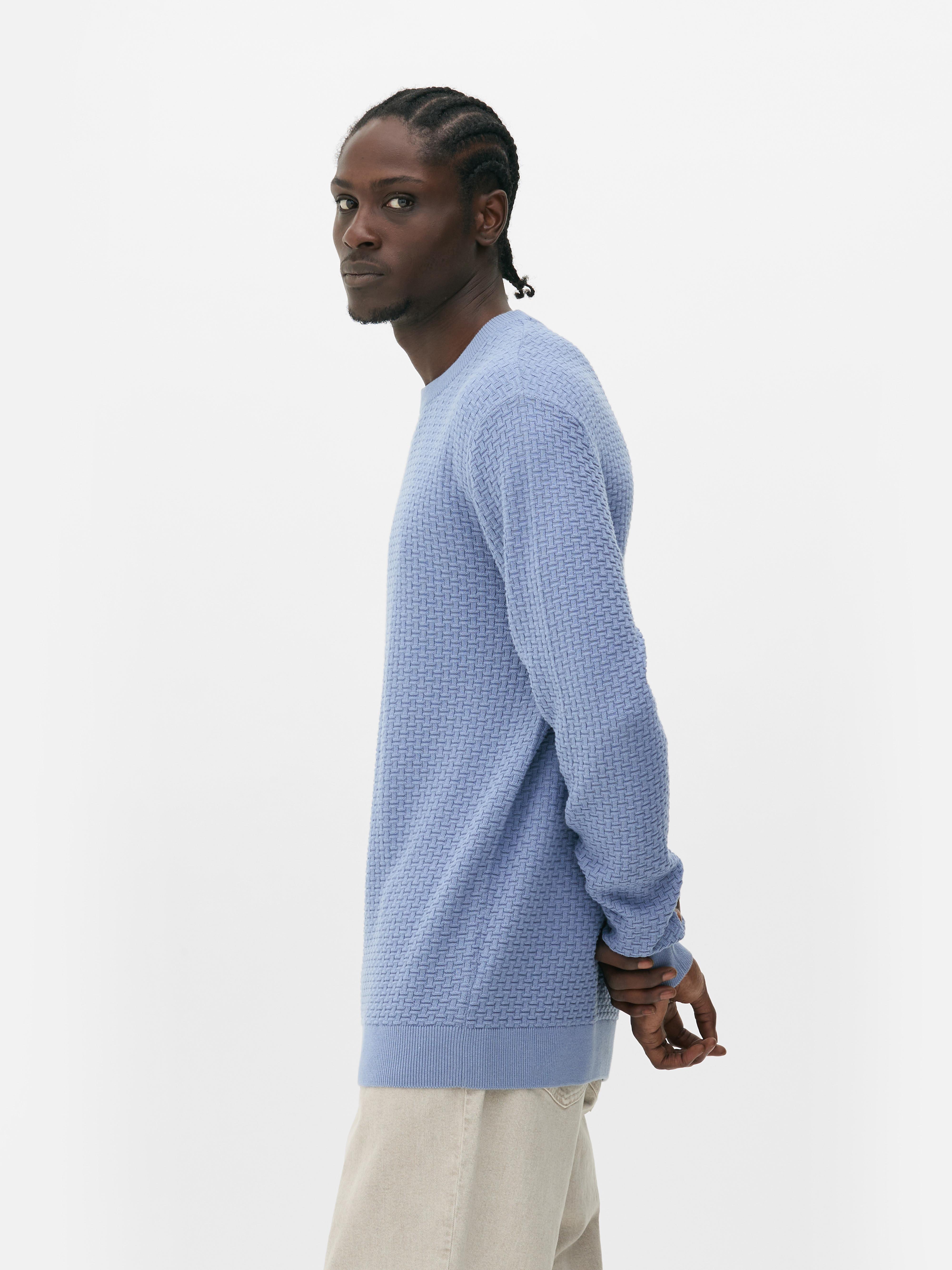 Textured Crew Neck Sweater