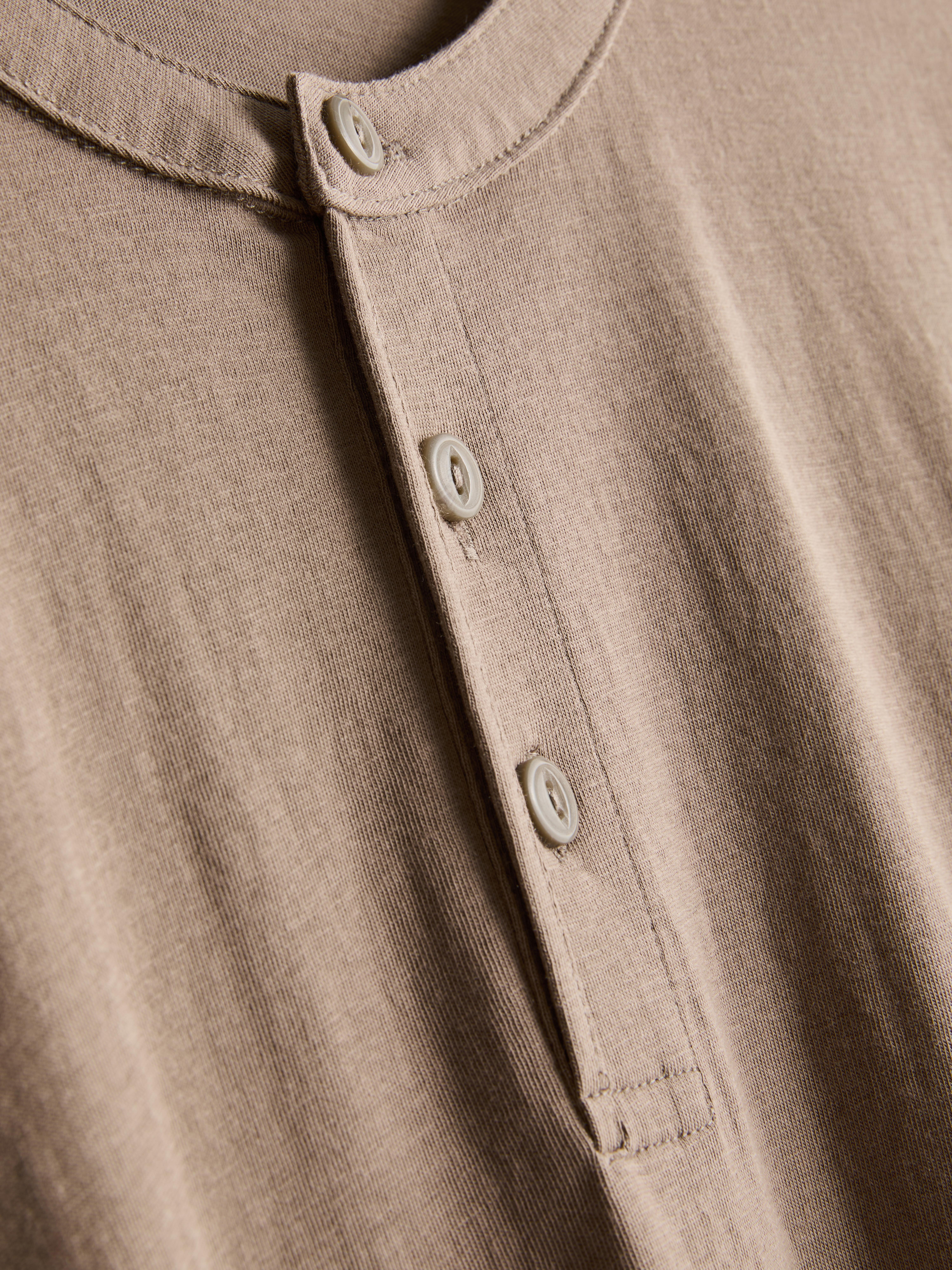 Henley Check Long Pajamas