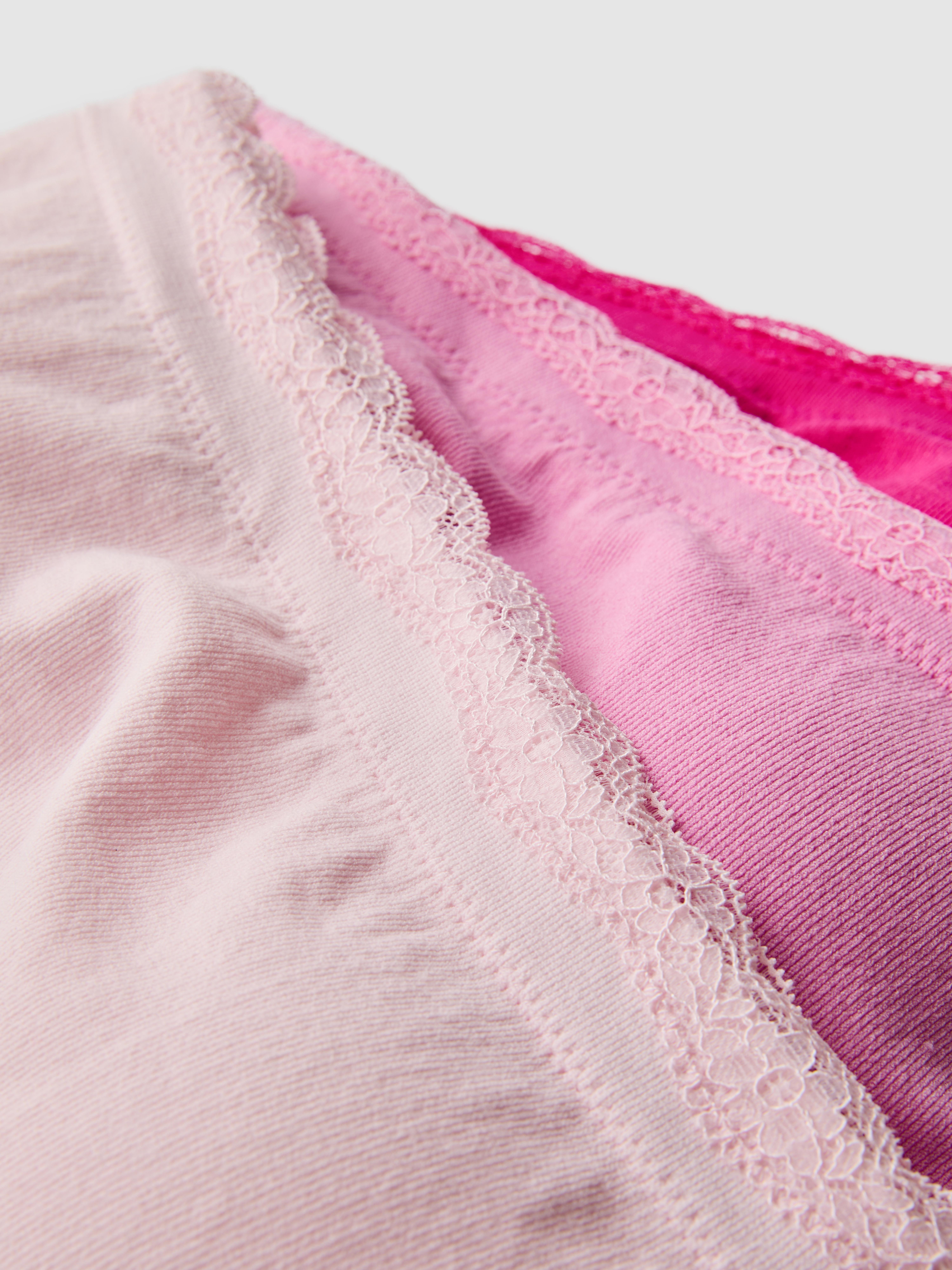 3pk Seamless Lace Trim Bralettes