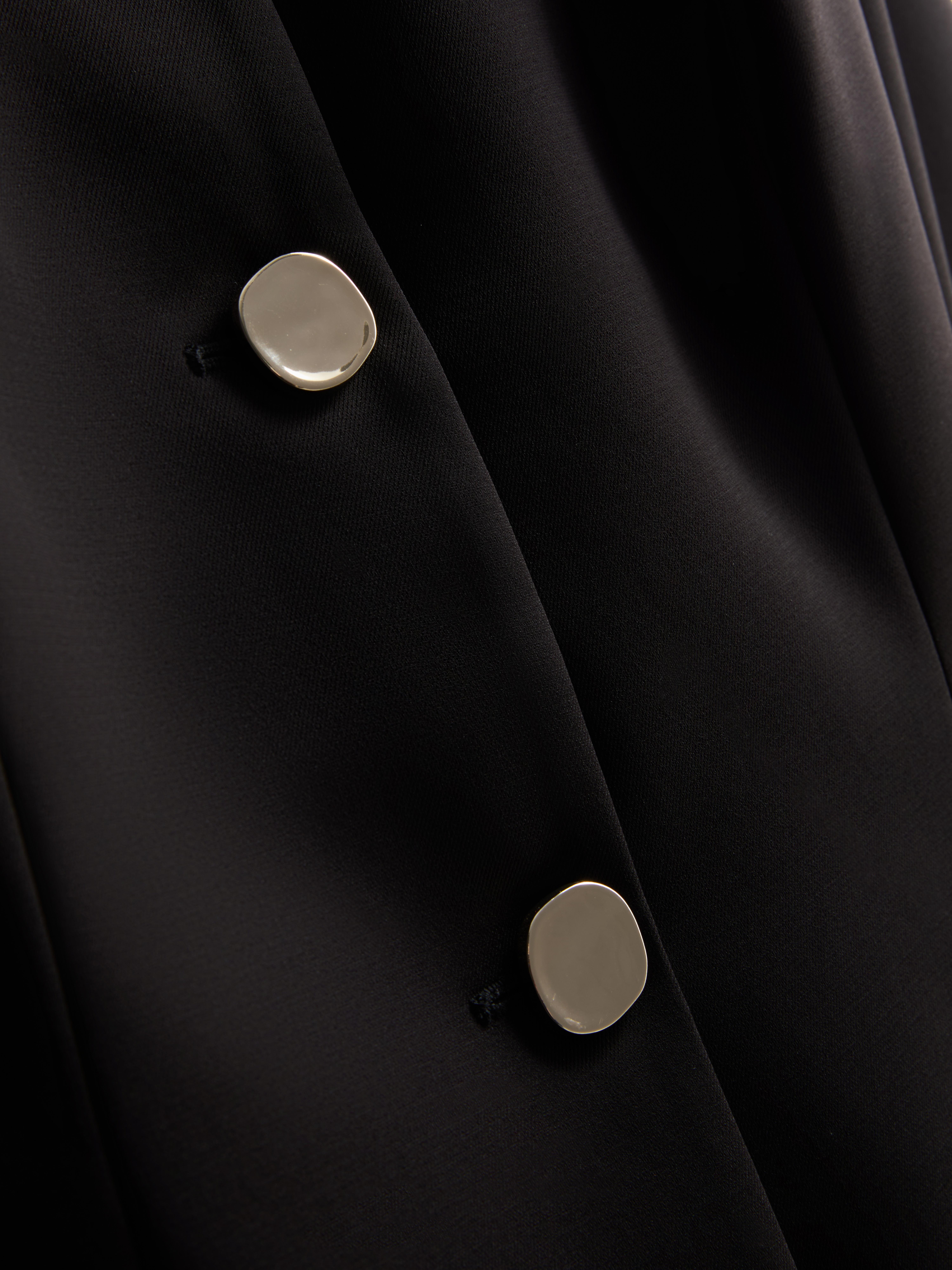 Collarless Split Hem Blazer