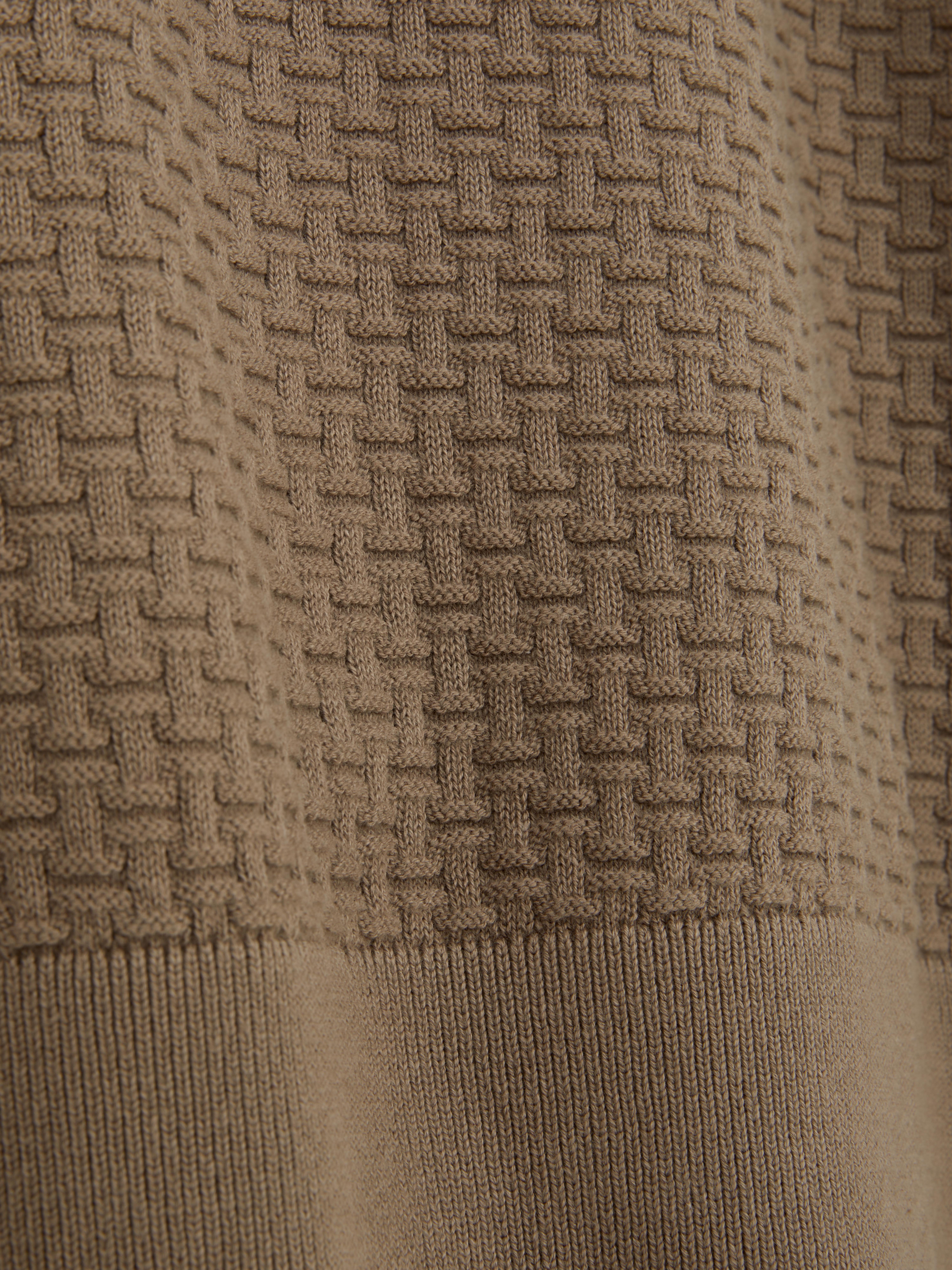 Textured Crew Neck Sweater