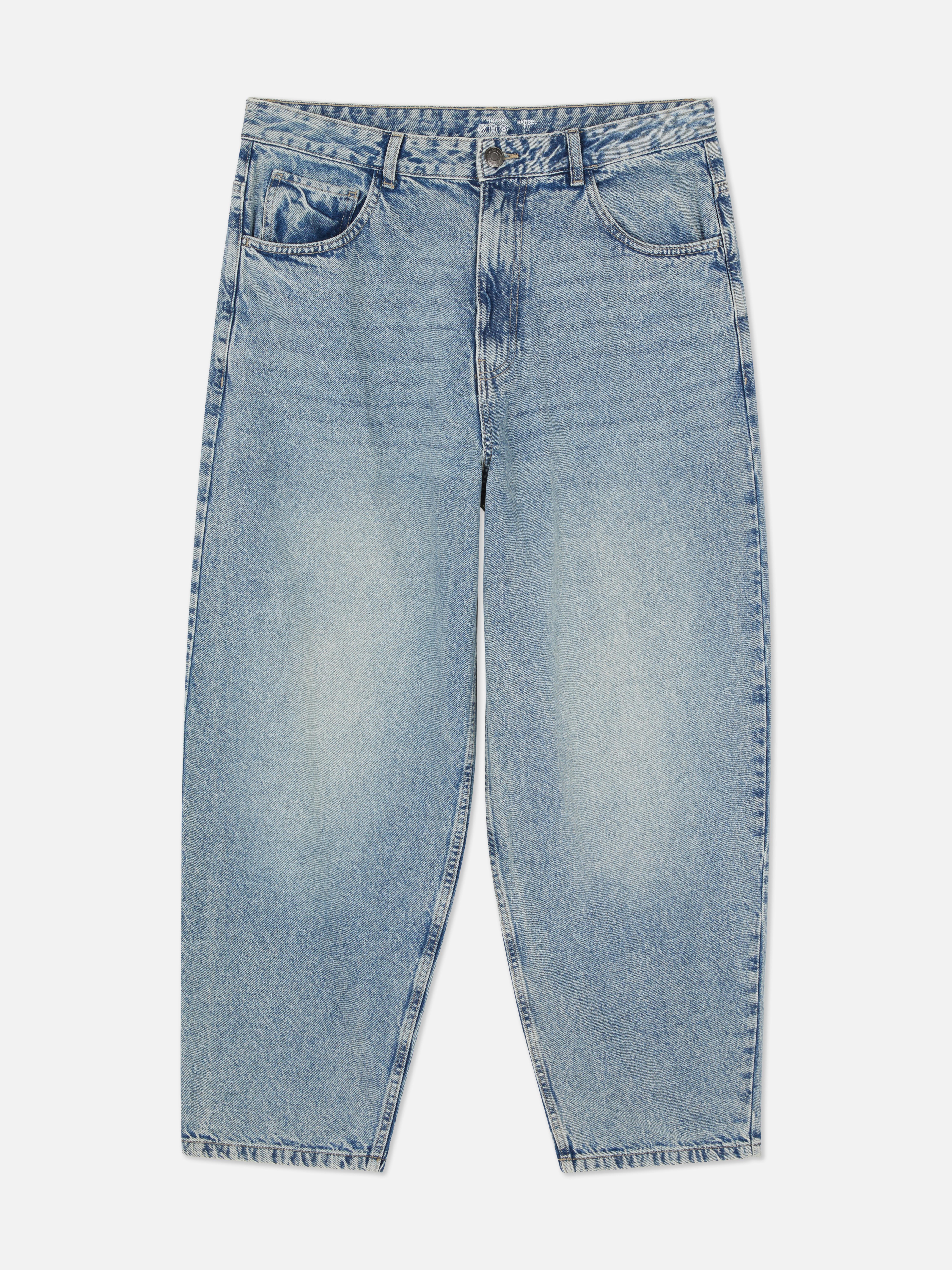 Low-Rise Barrel Leg Jeans