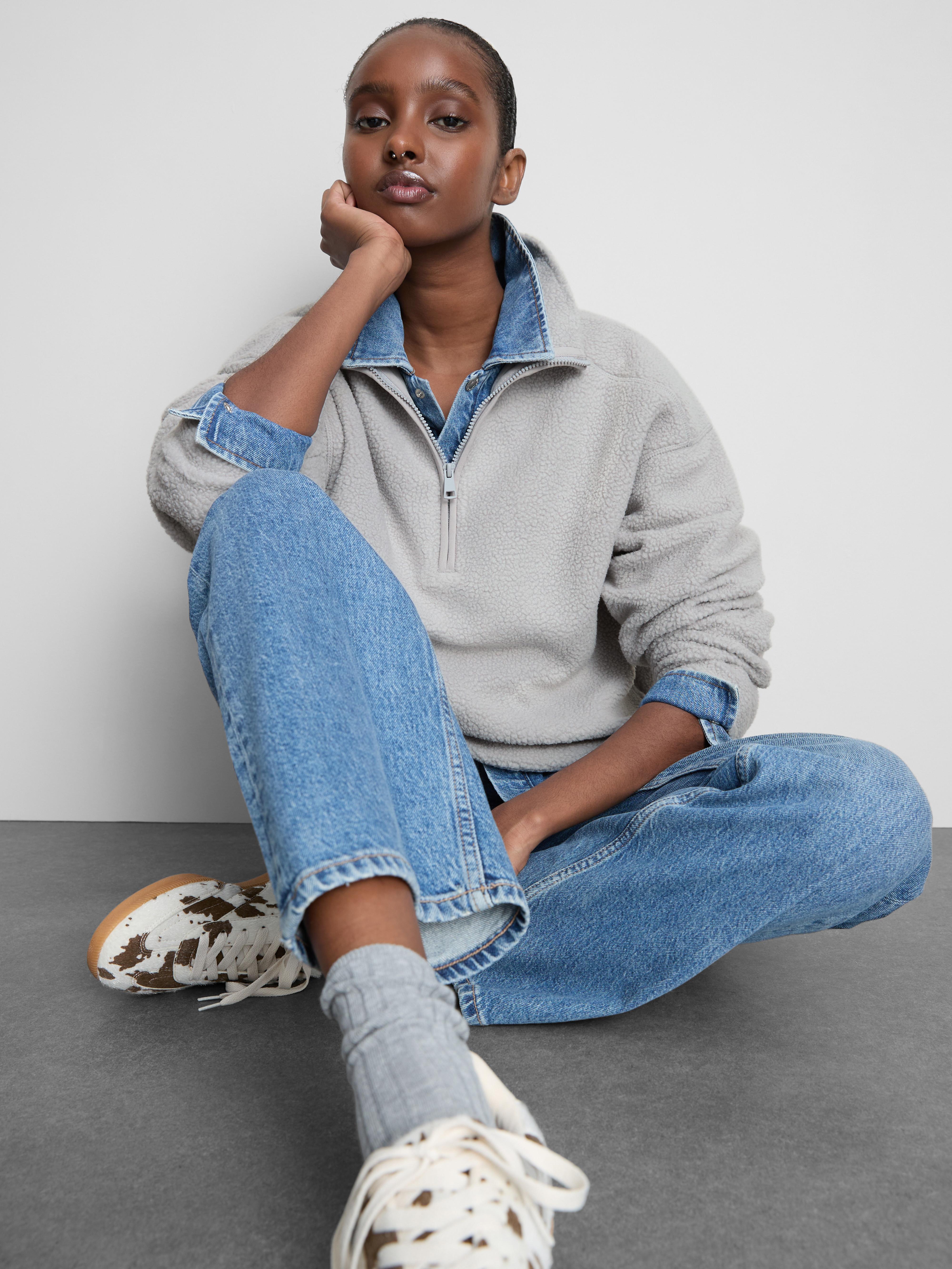 Half Zip Borg Fleece