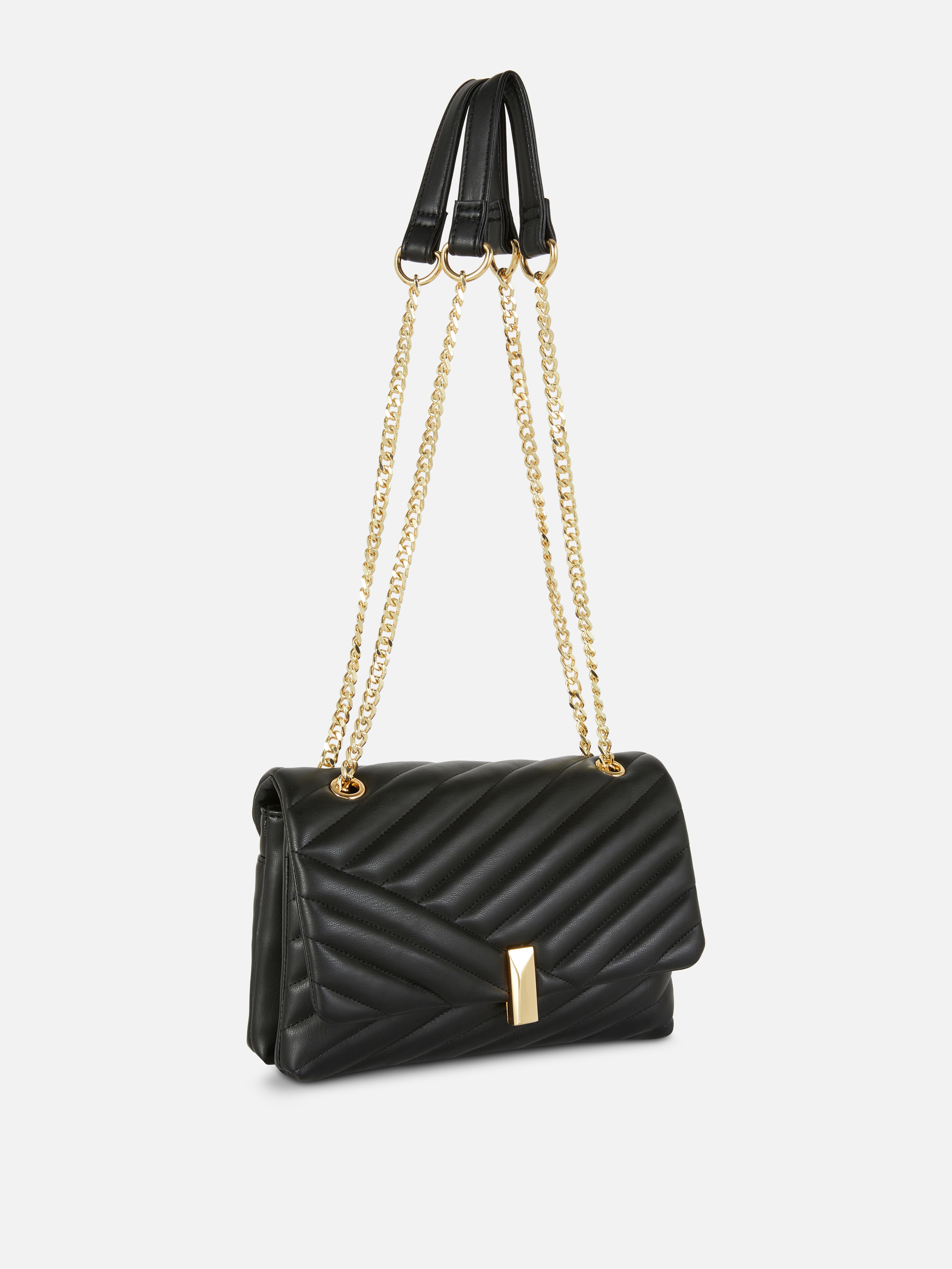 Quilted Chain Strap Flap Over Bag