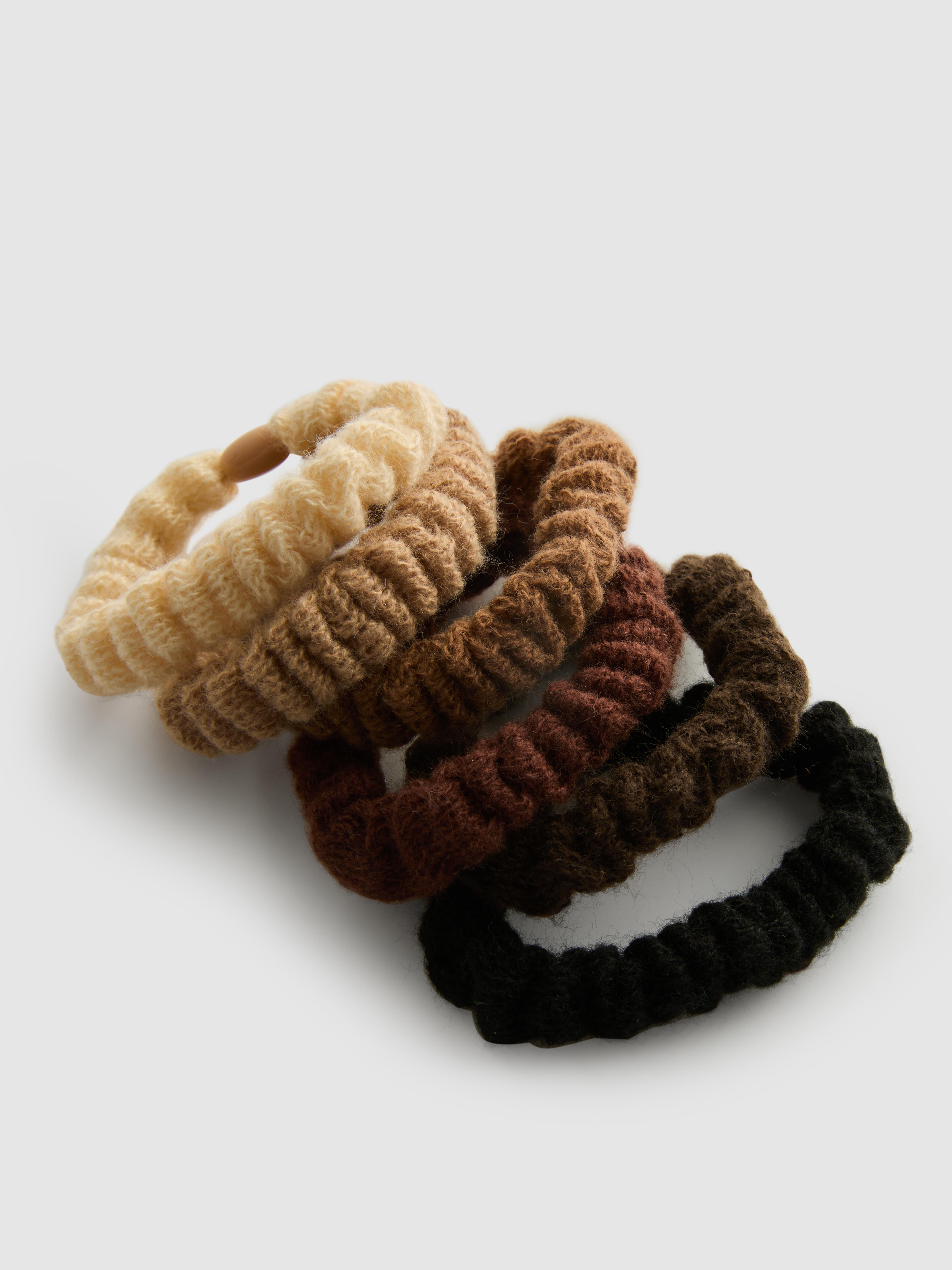 6pk Paula Echevarría Knit Hair Scrunchies