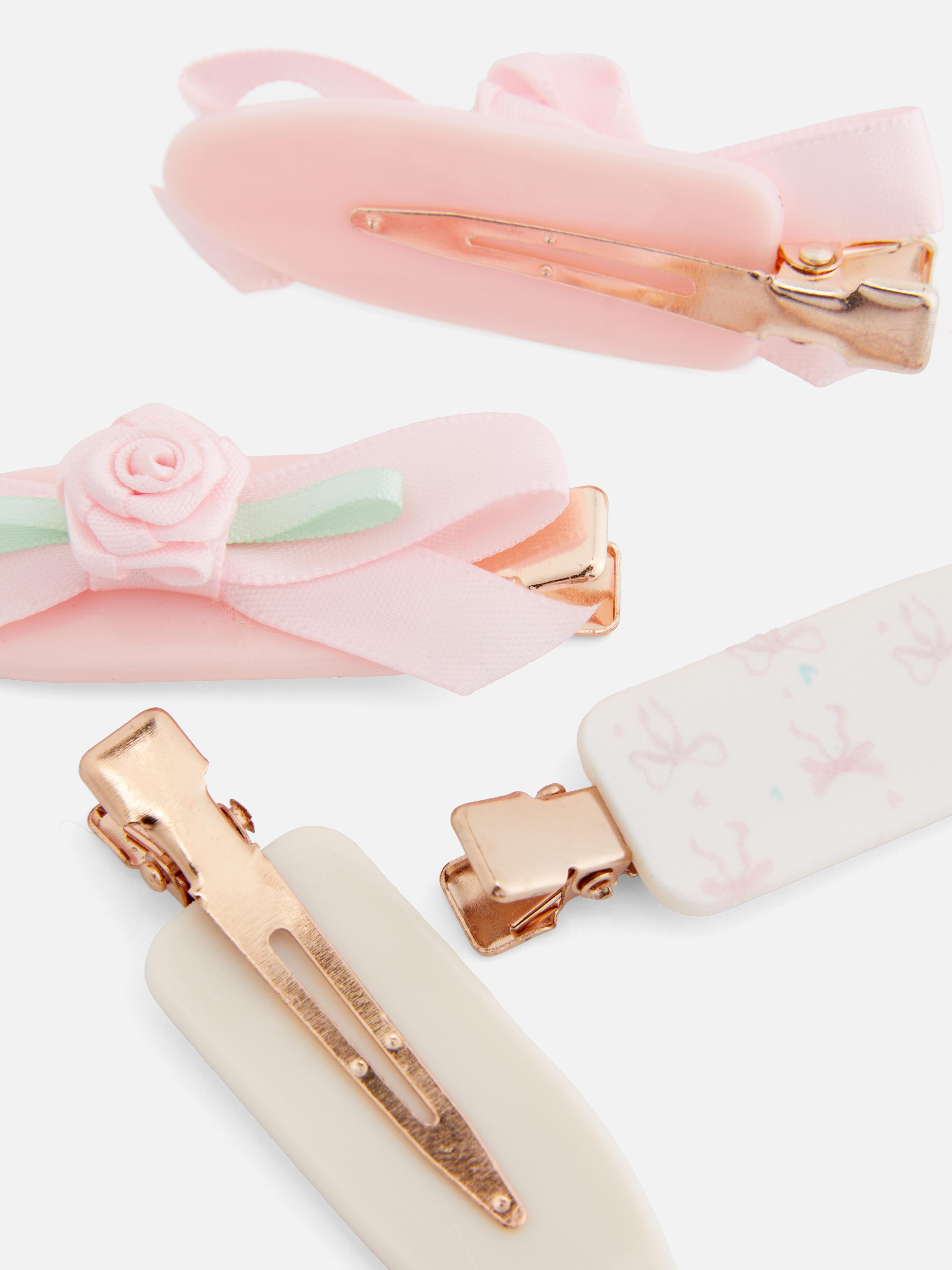 4pk Bow No Dent Hair Clips