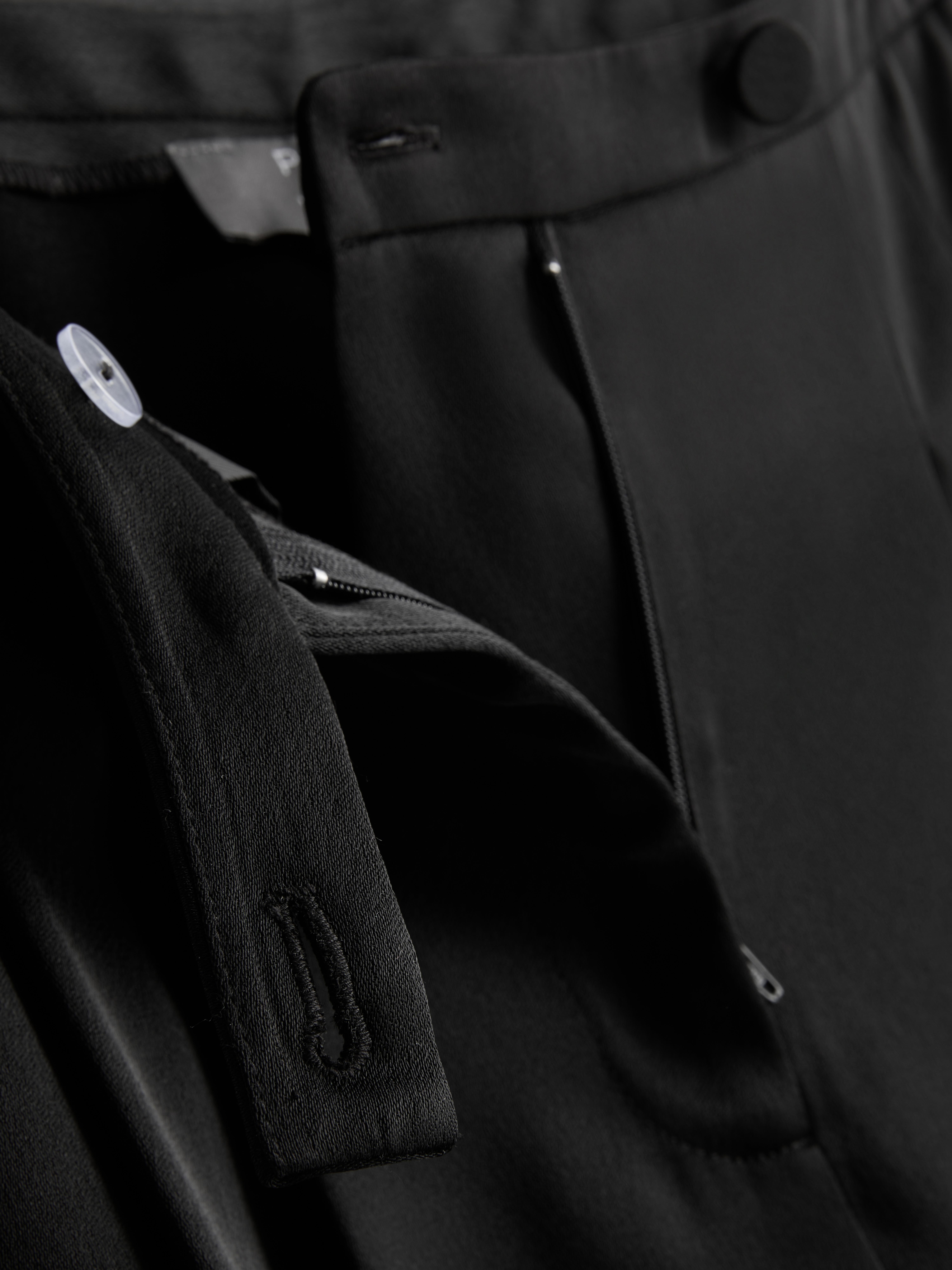 Satin Pleated Wide Leg Pants