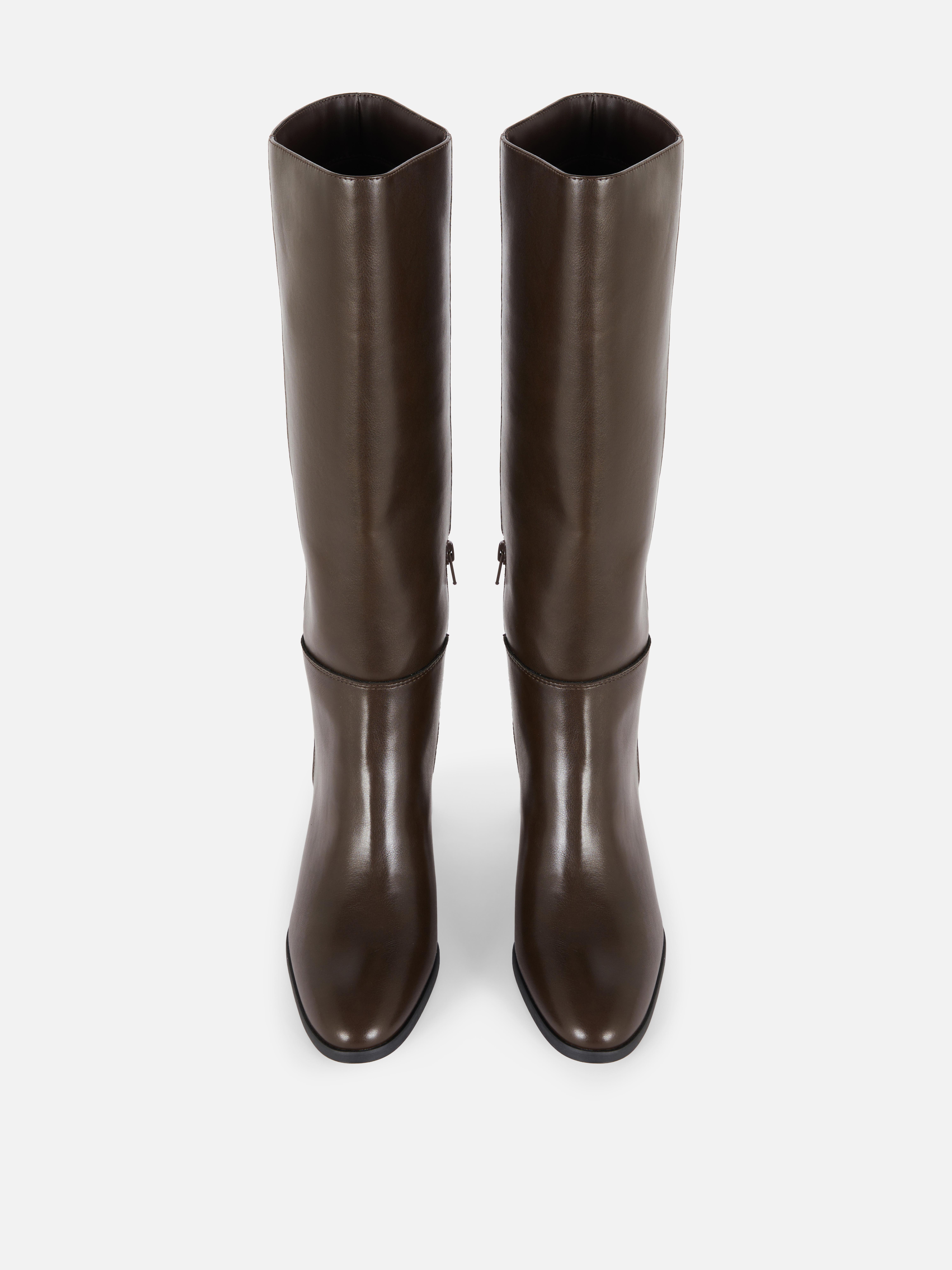 Buckle Detail Knee High Boots