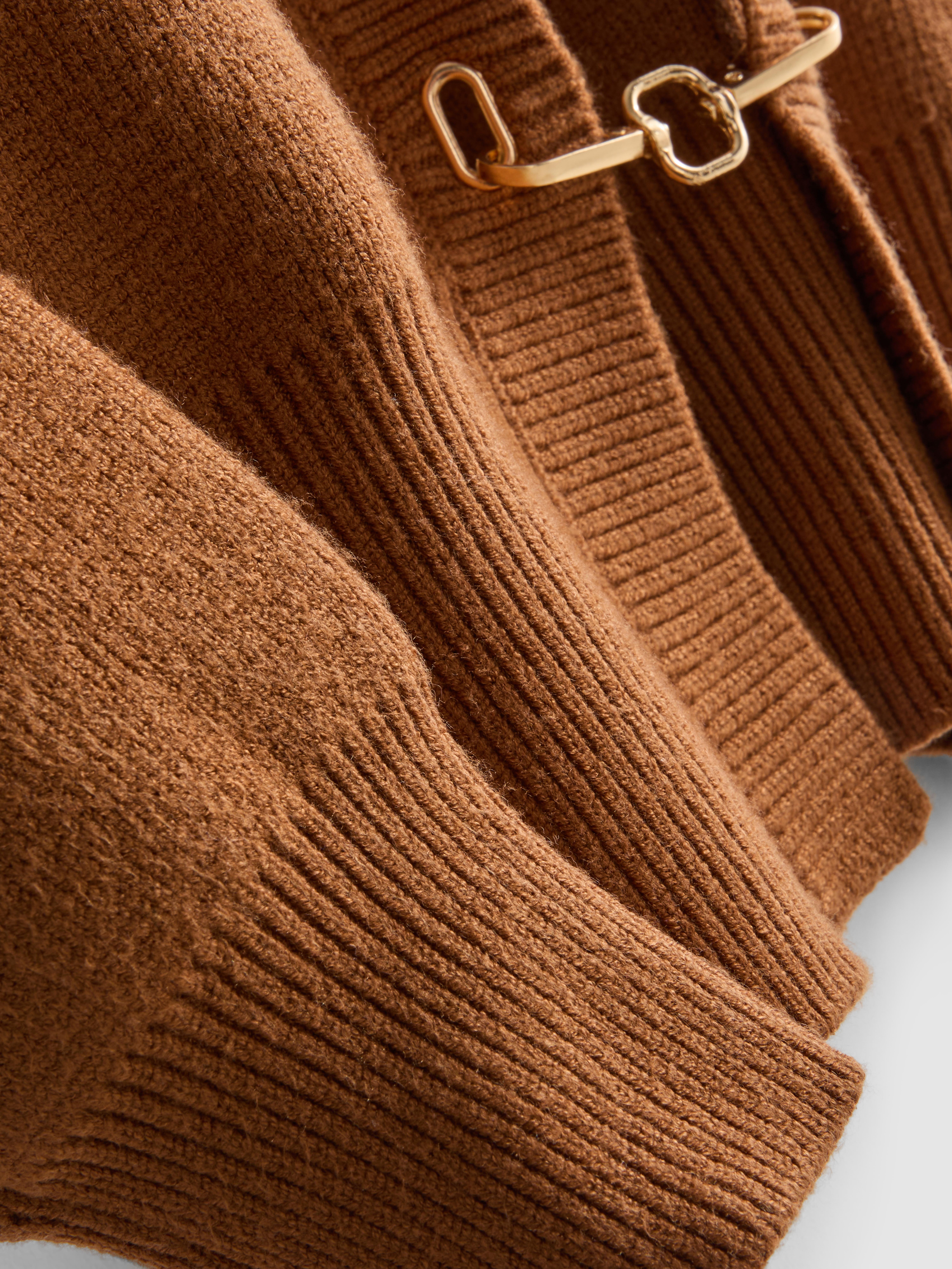 Sculpted Buckle Detail Cardigan