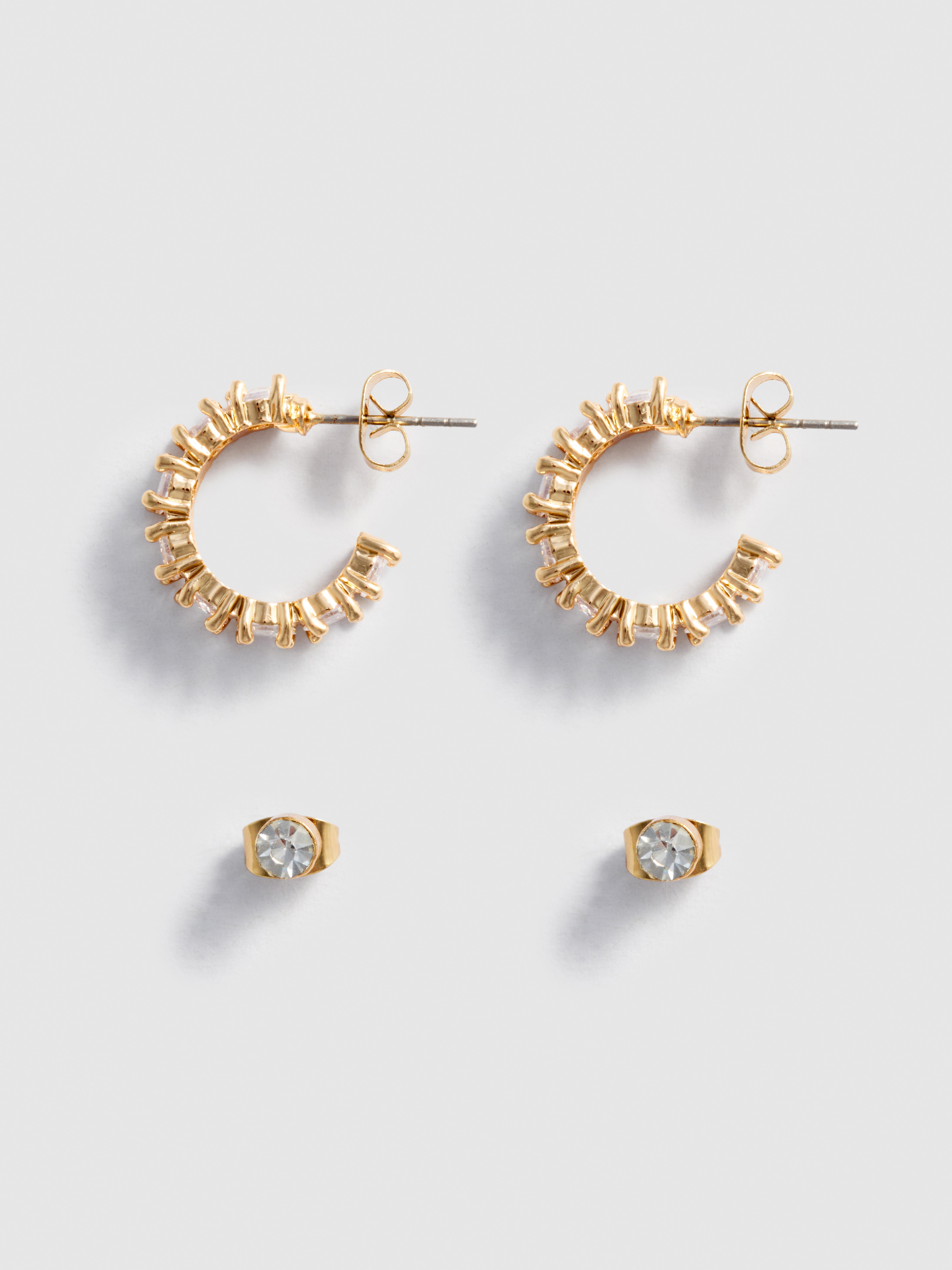 2pk Paula Echevarría Rhinestone Earrings