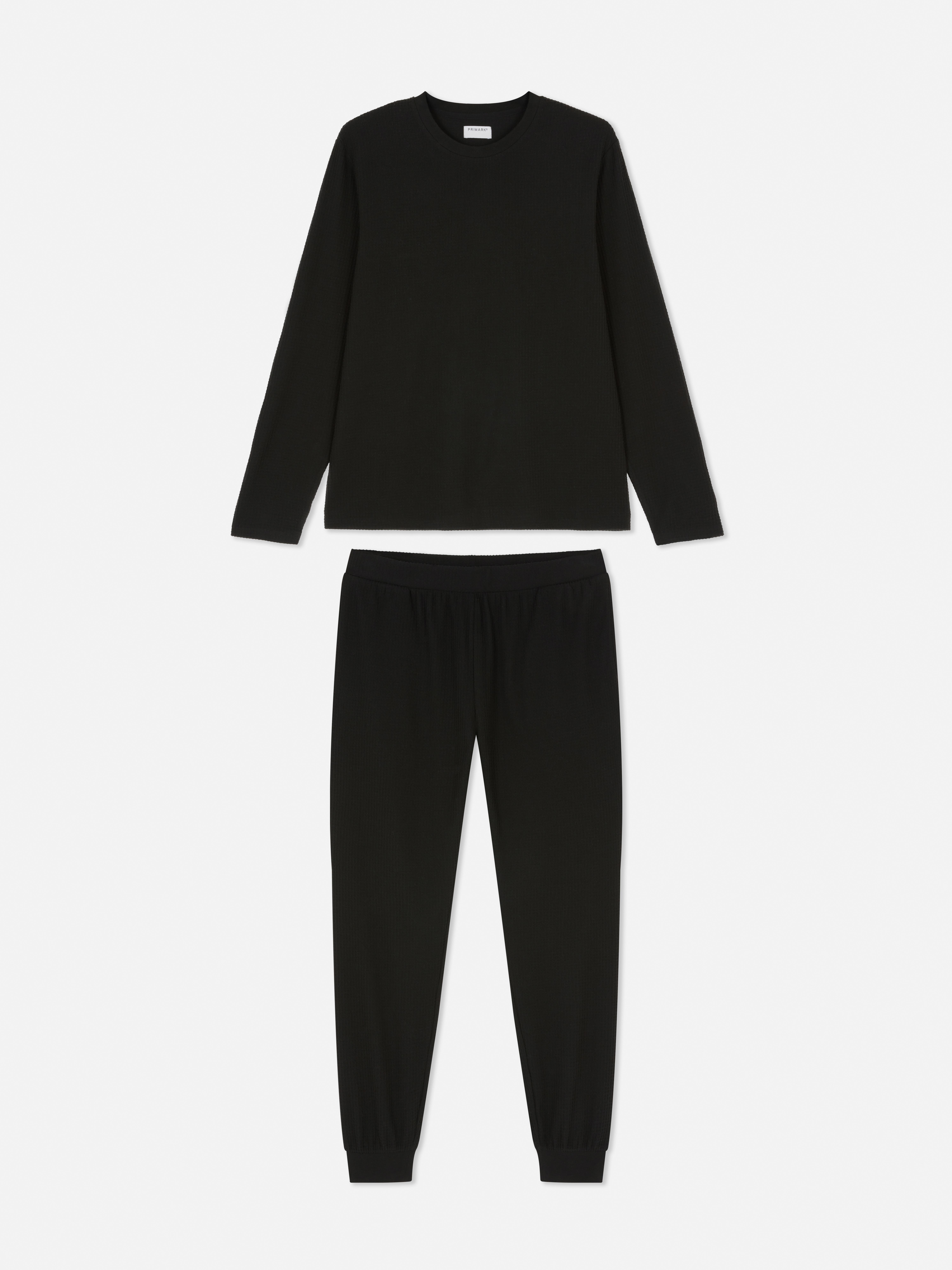 Waffle Texture Long Pajamas