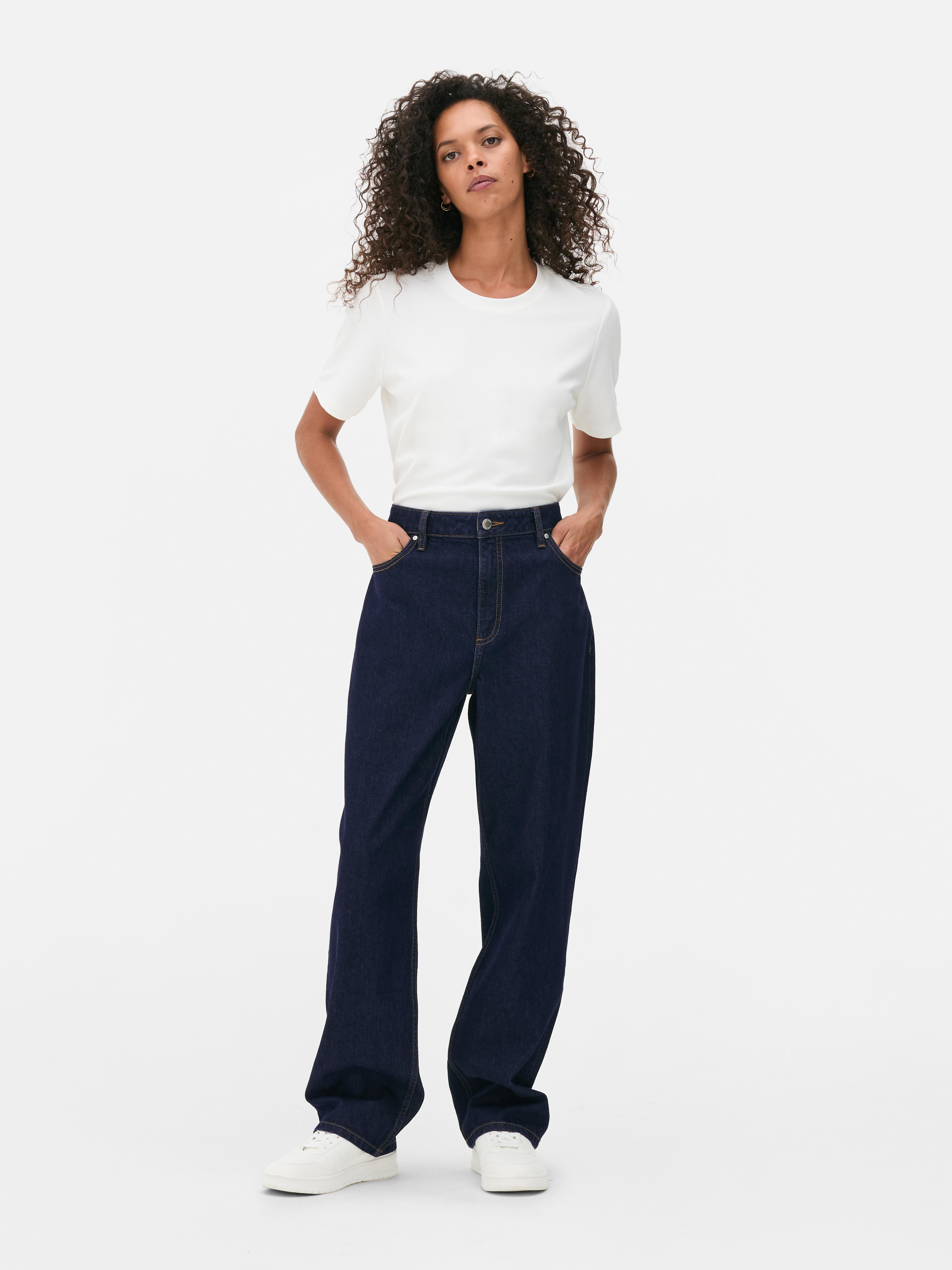 The Edit High-Waisted Straight Leg Jeans