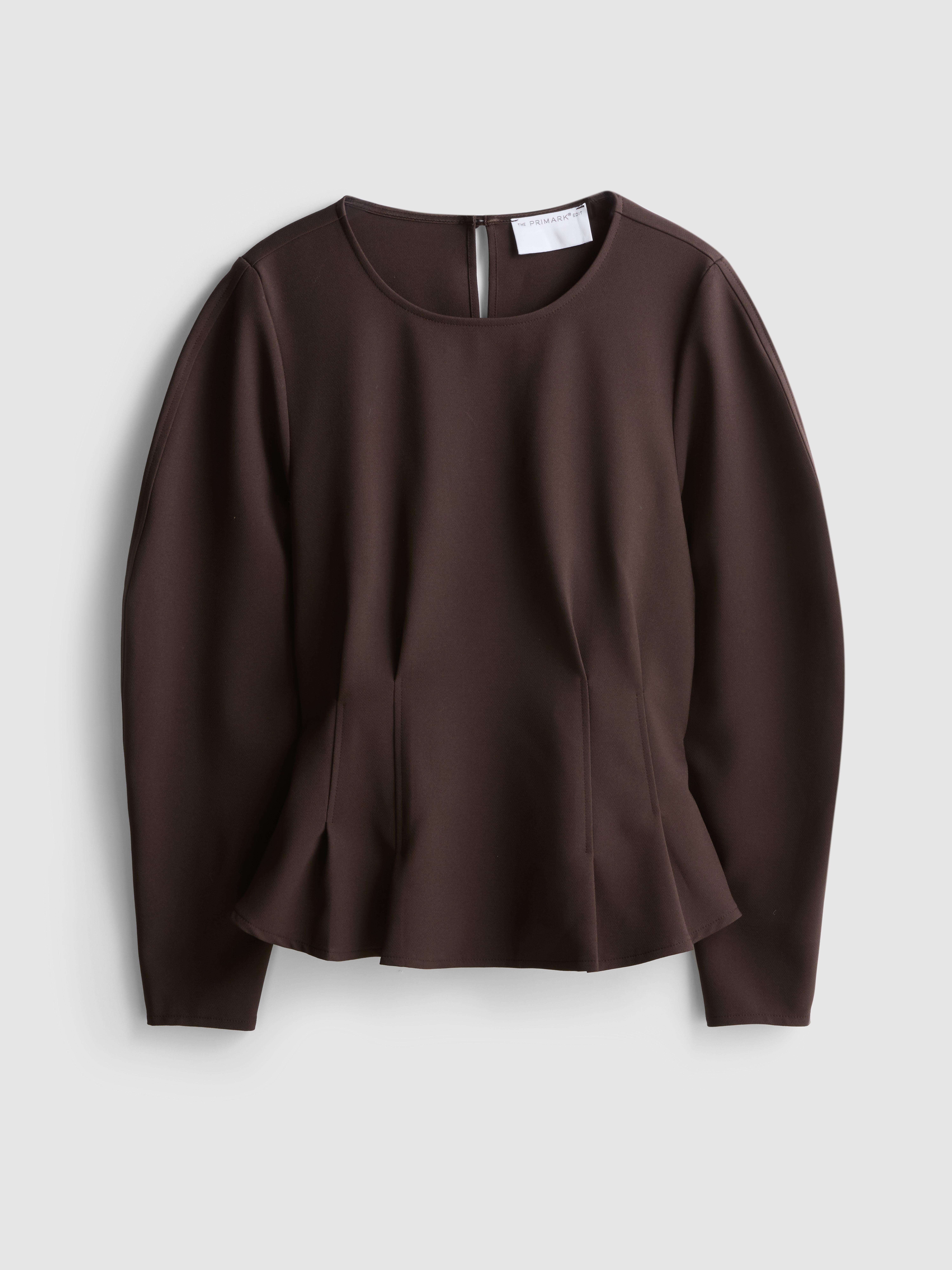 The Edit Structured Peplum Top