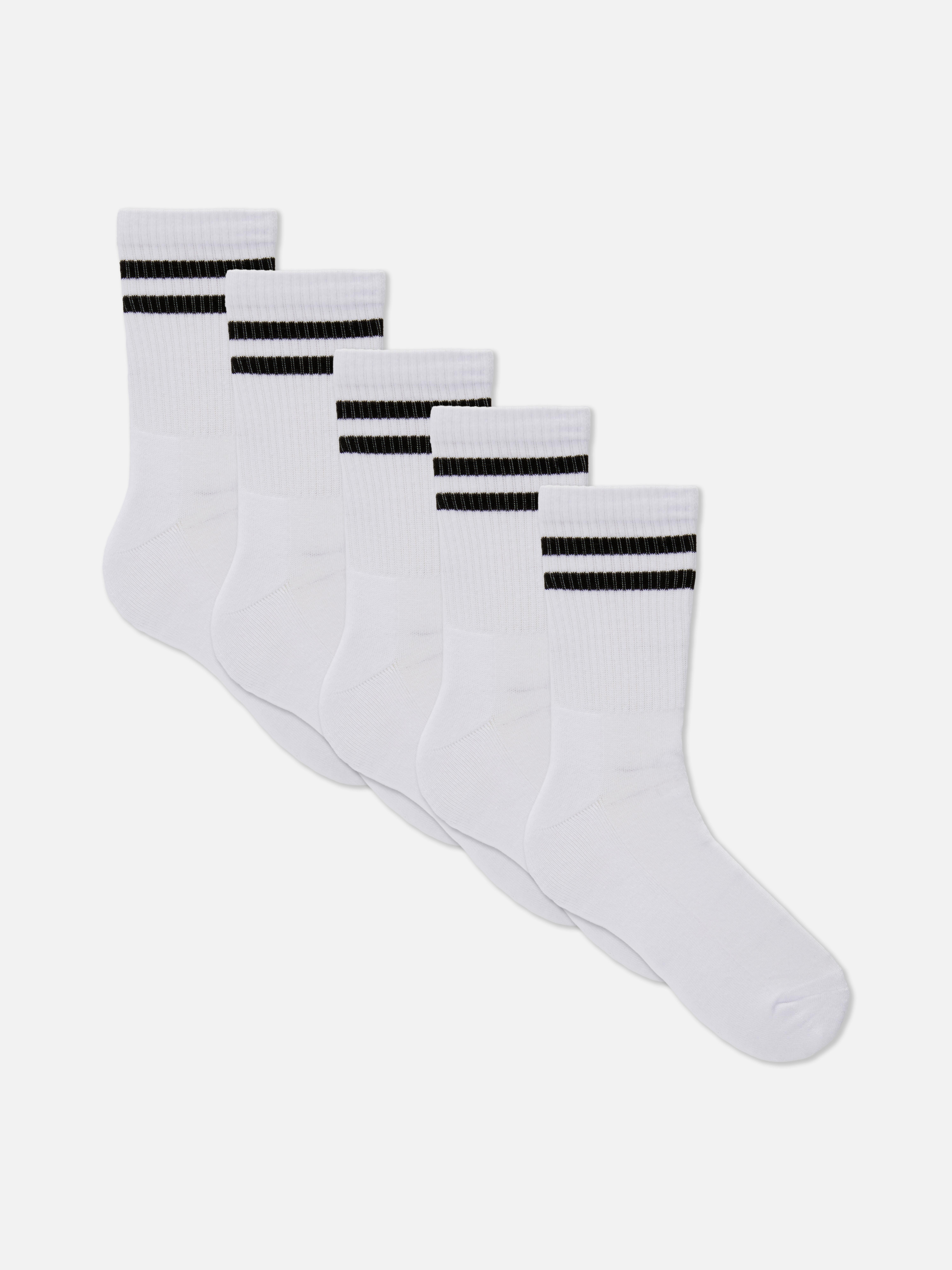 5pk Stripe Crew Socks
