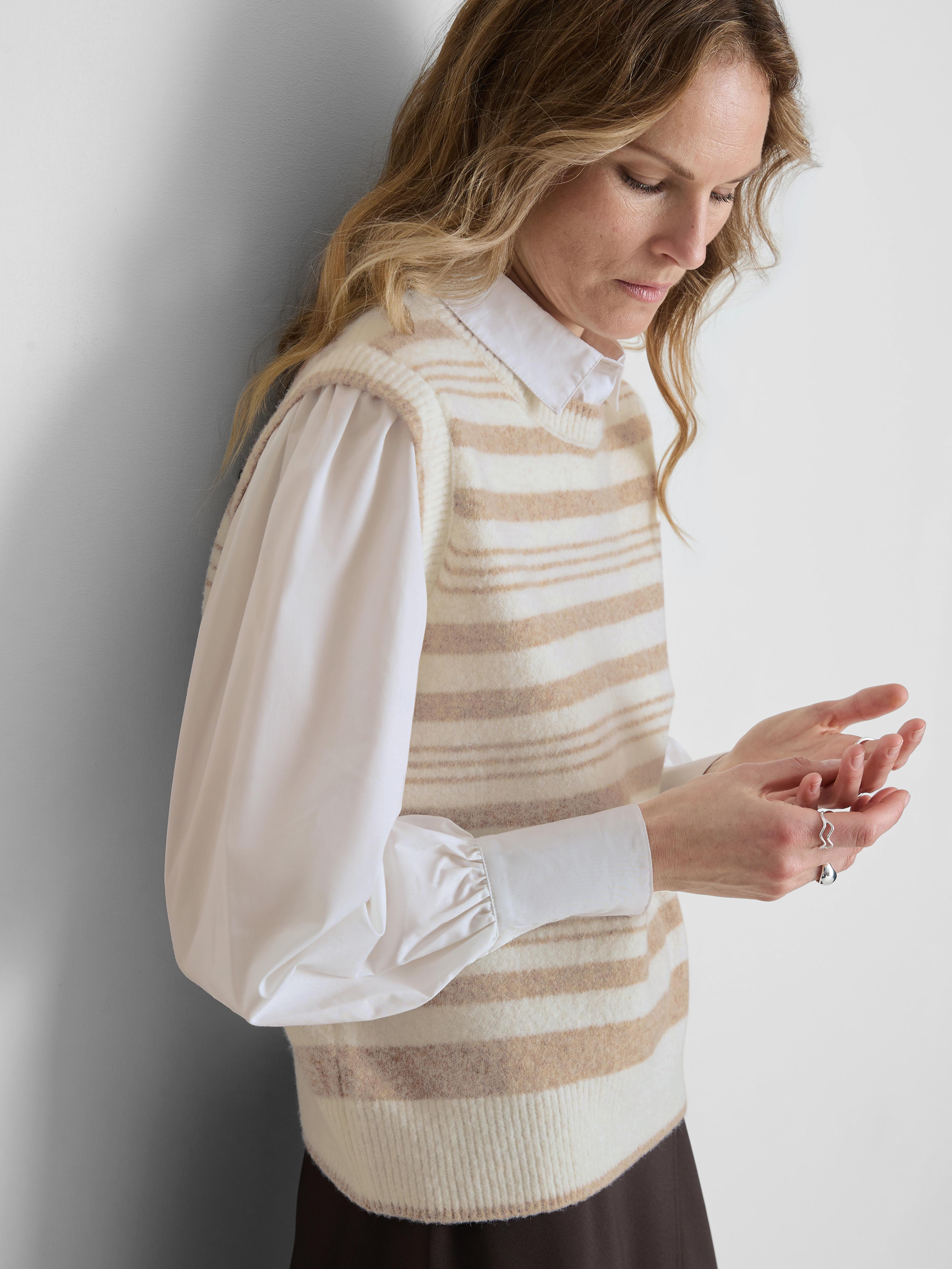 2 In 1 Balloon Stripe Layered Vest Top