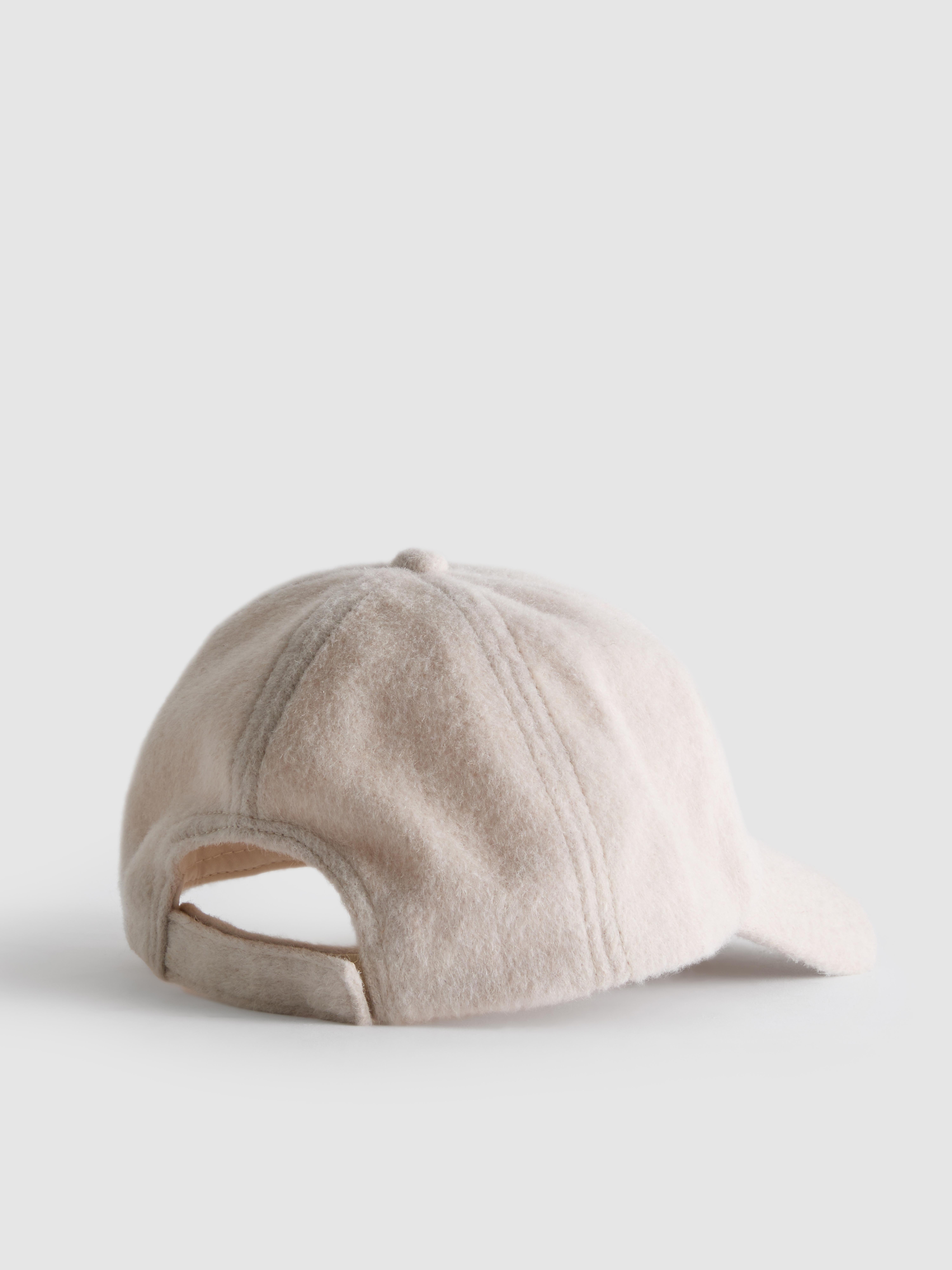 Wool Blend Initial Baseball Cap