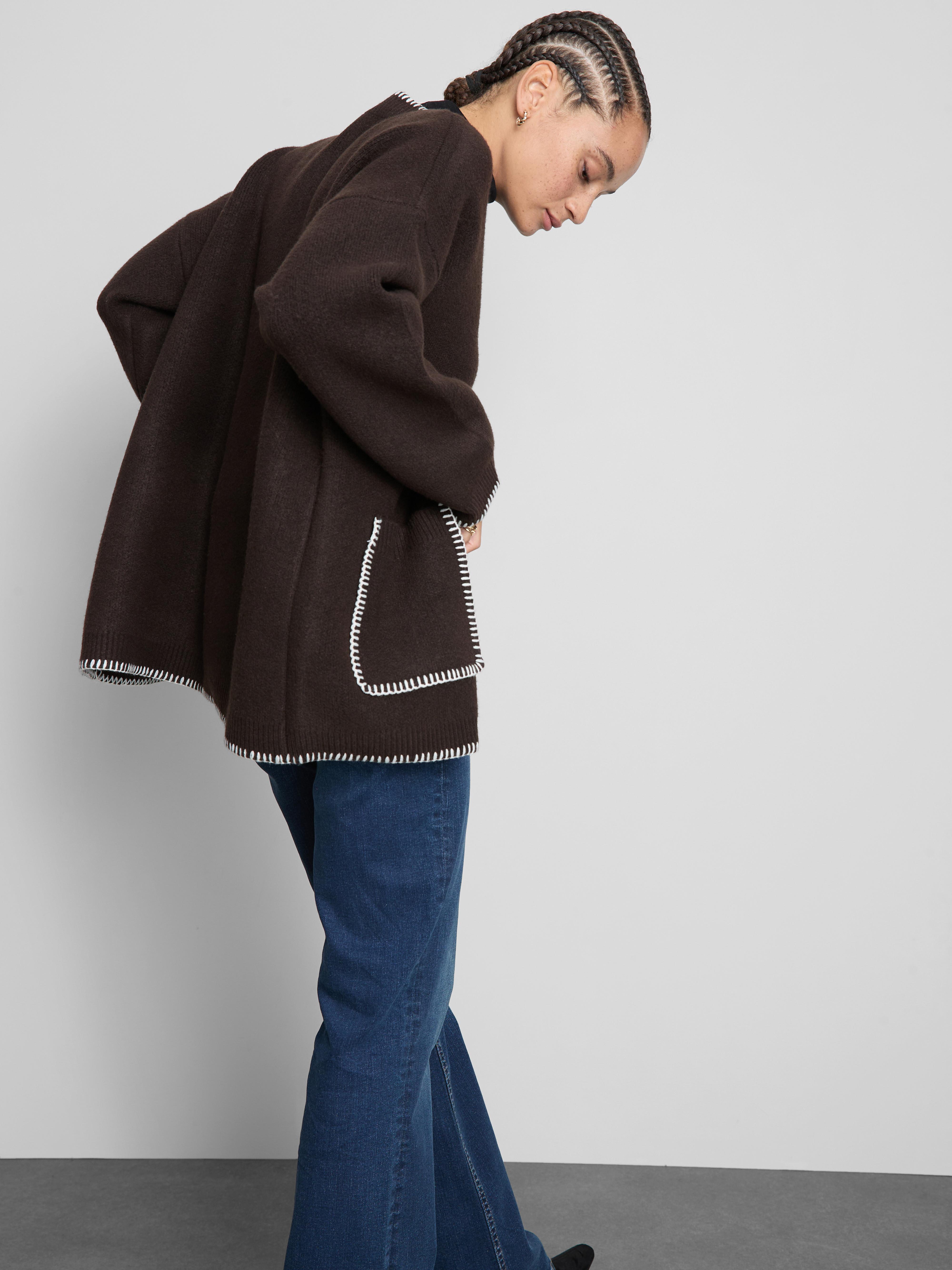 MAJOR FIND | Paula Echevarría Contrast Stitch Cardigan